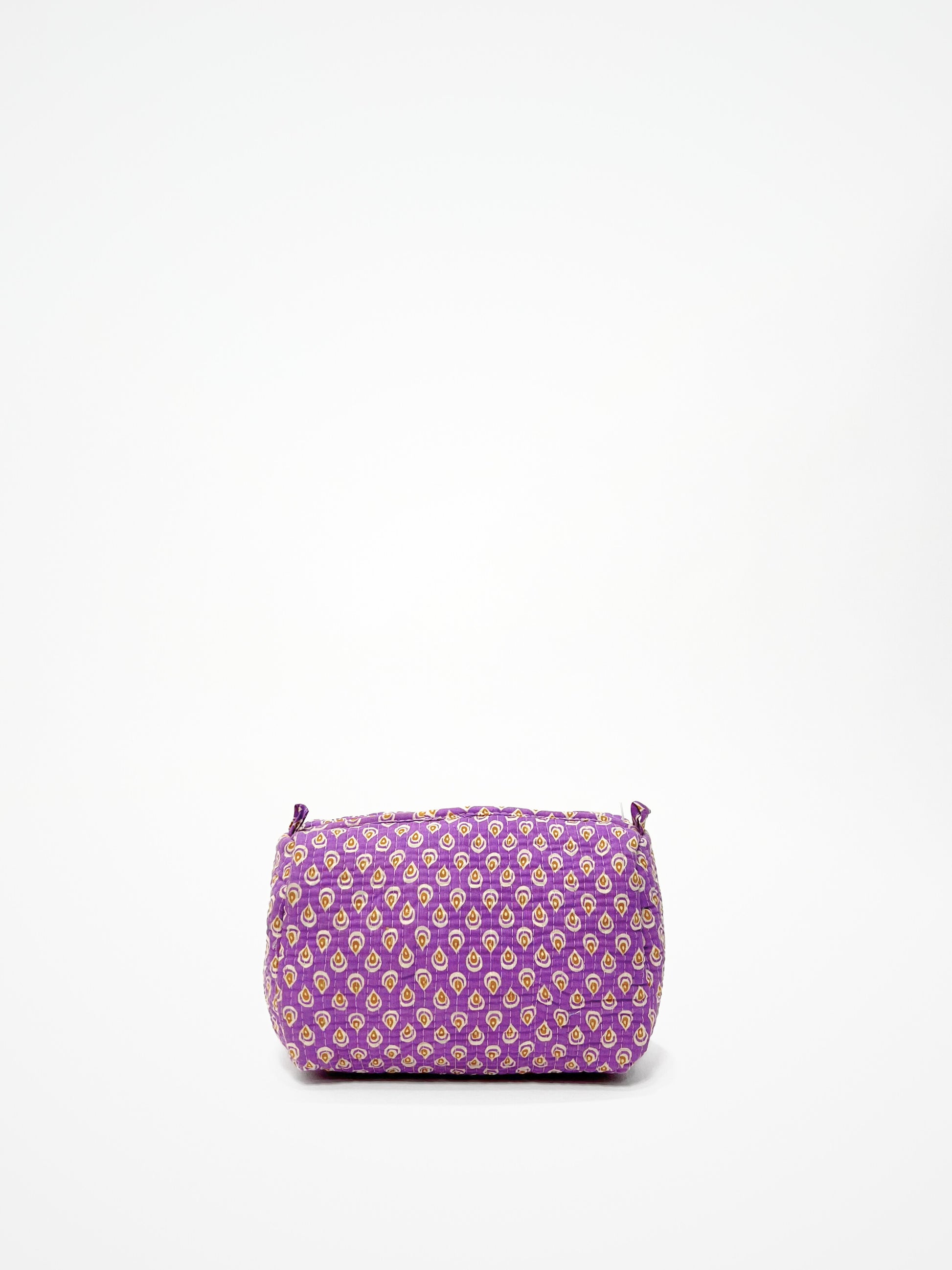 Beauty Case In Cotone Stampato Rosso, Printed Cotton Red Beauty Case