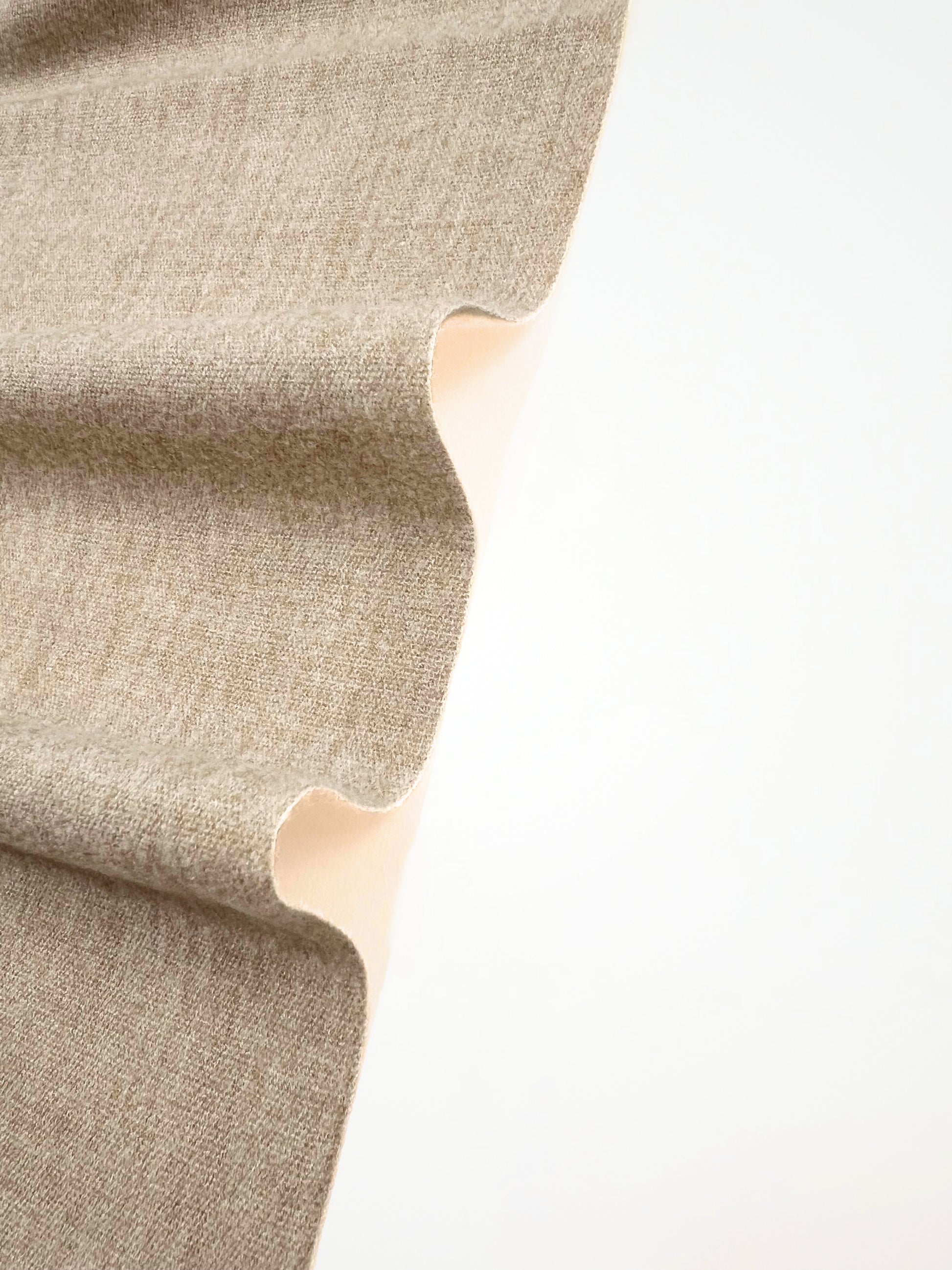 Sciarpa In Misto Cashmere E Lana Color Sabbia