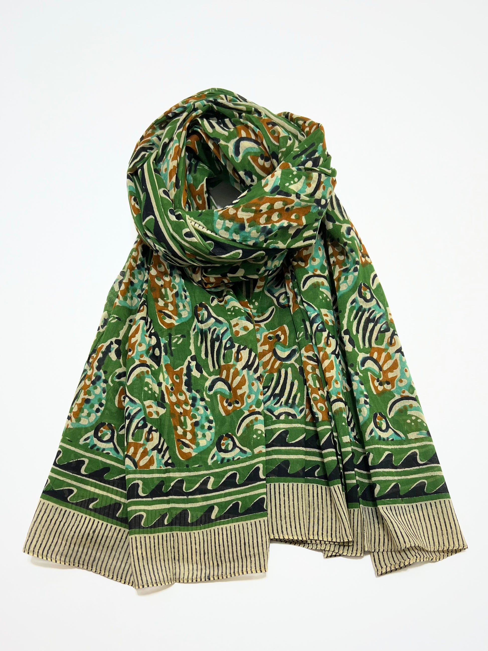 Sciarpa-Pareo In Puro Cotone Verde
Cotton Scarf-Beach Wrap Green