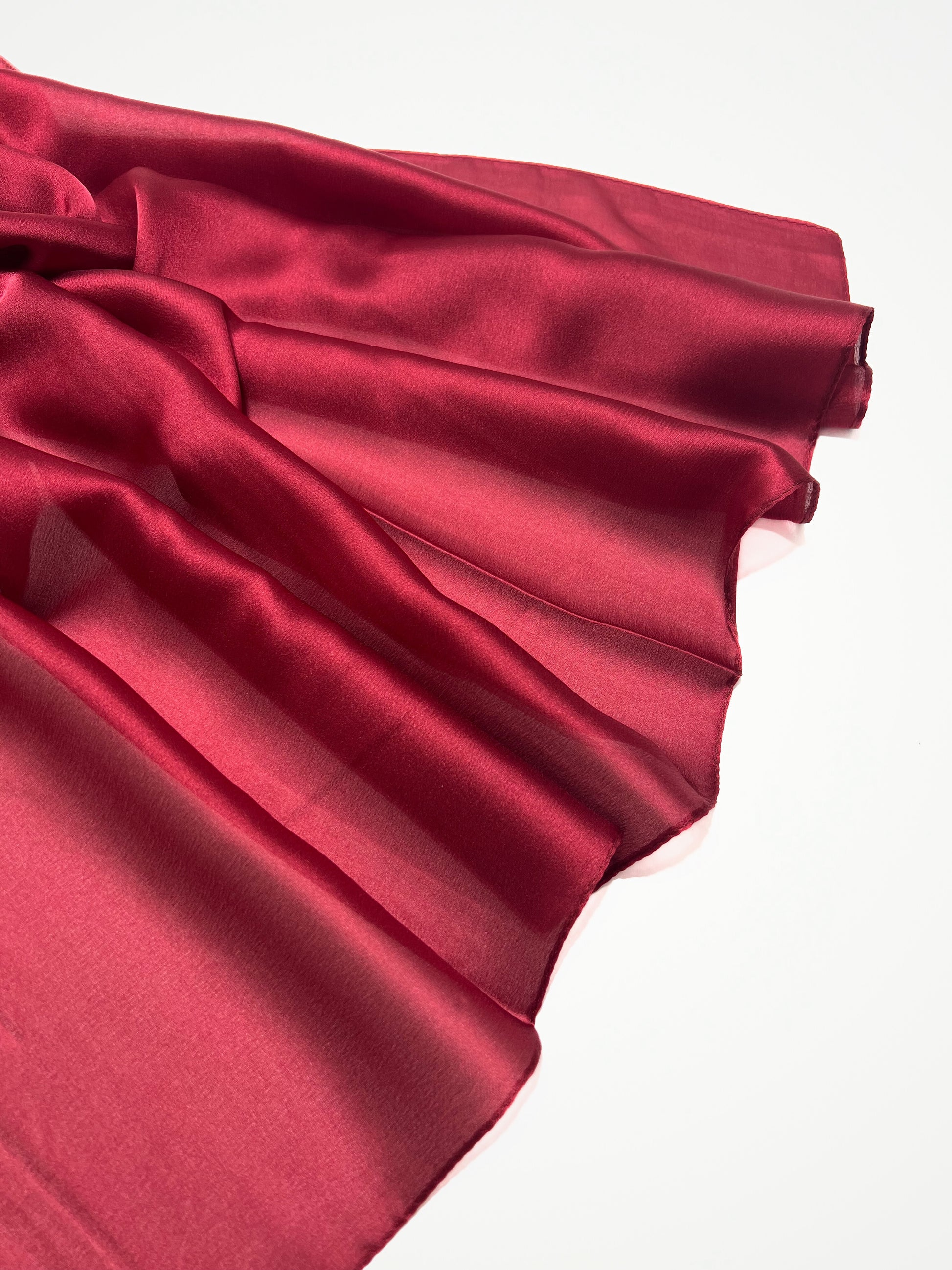 Stola Misto Seta Rosso Scuro, Silk Blend Stole Electric Dark Red