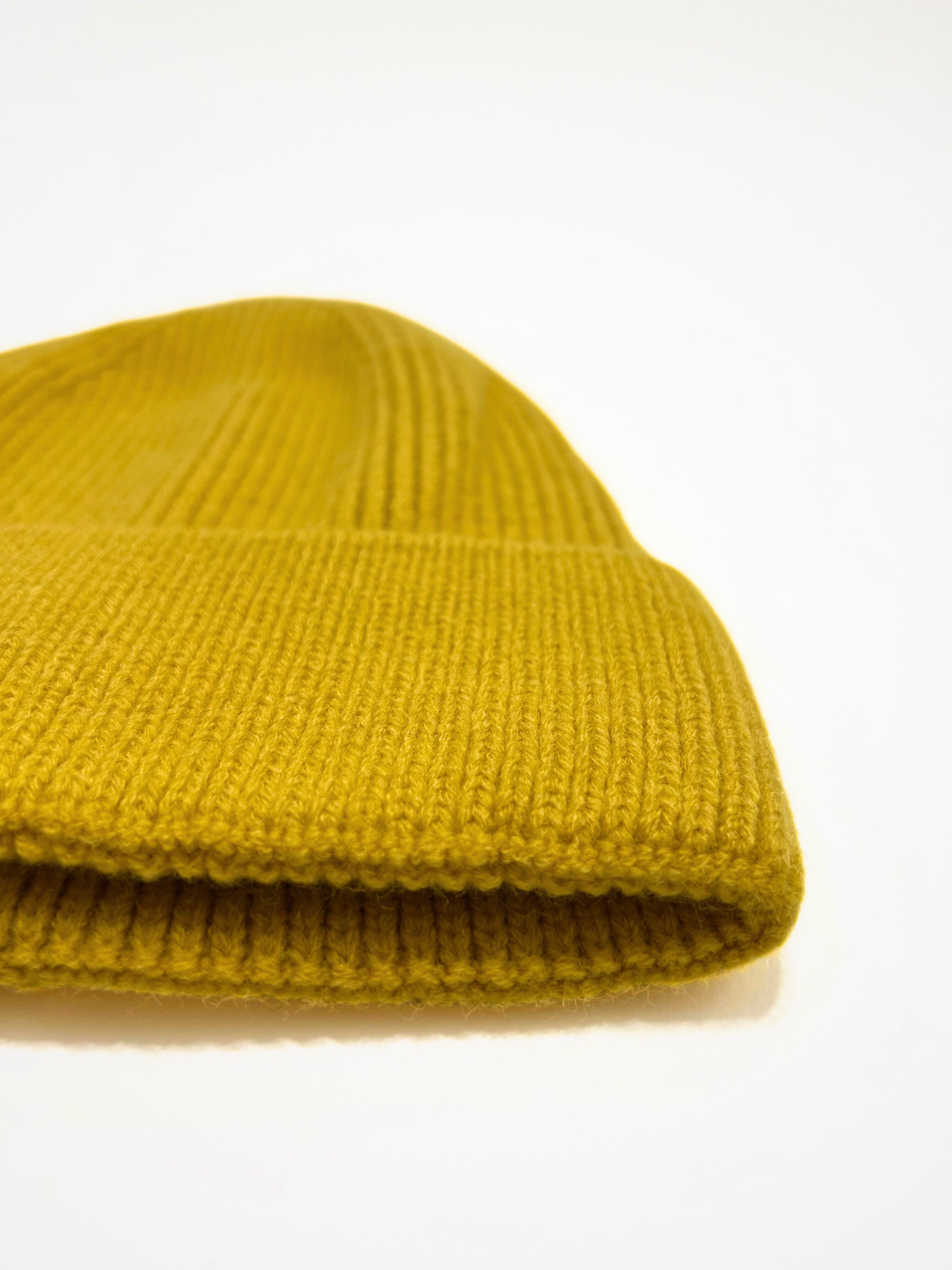 Berretto A Coste Giallo, Ribbed Beanie Yellow