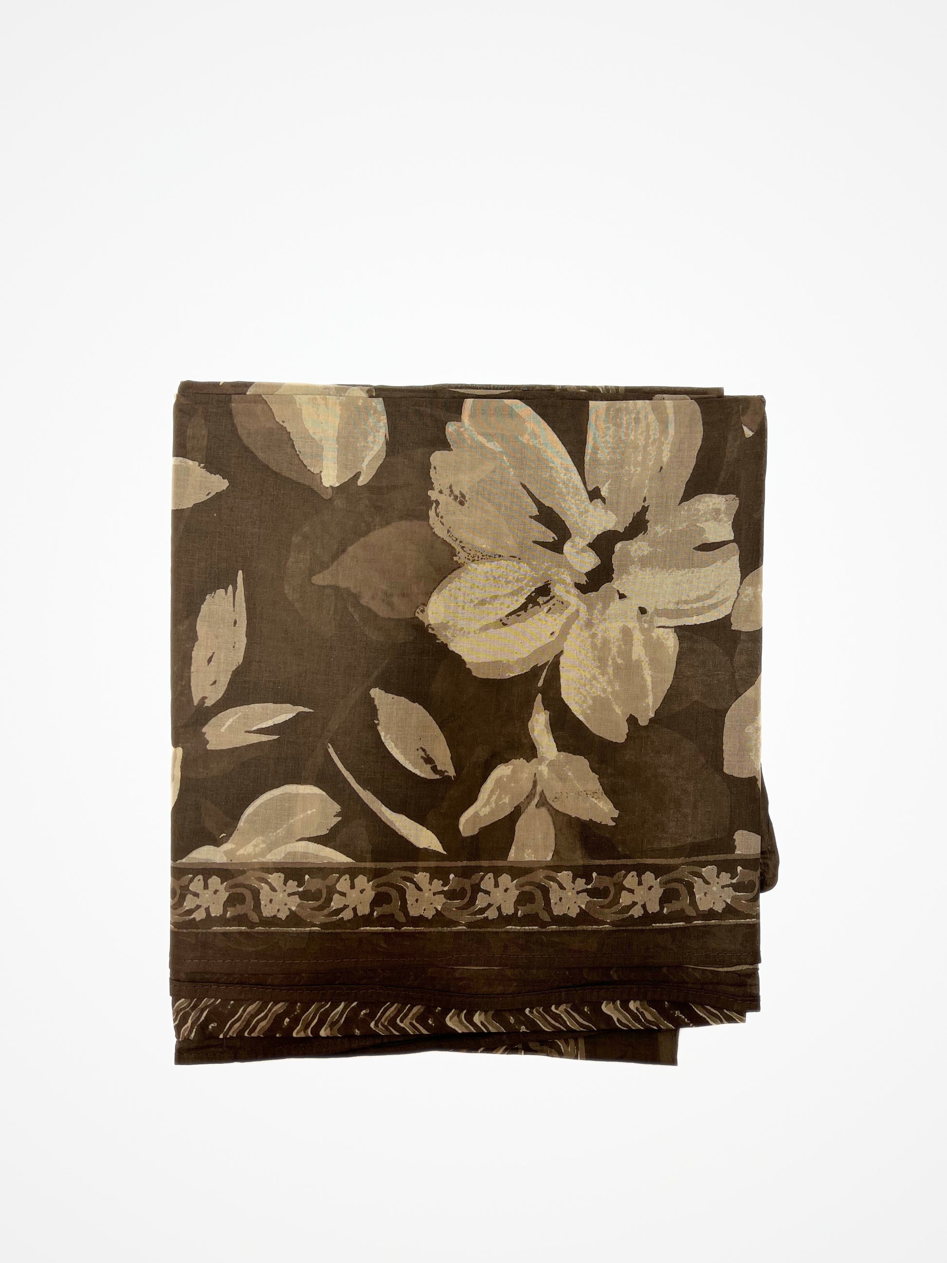 Pareo Cotone Marrone, Cotton Beach Coverup Brown