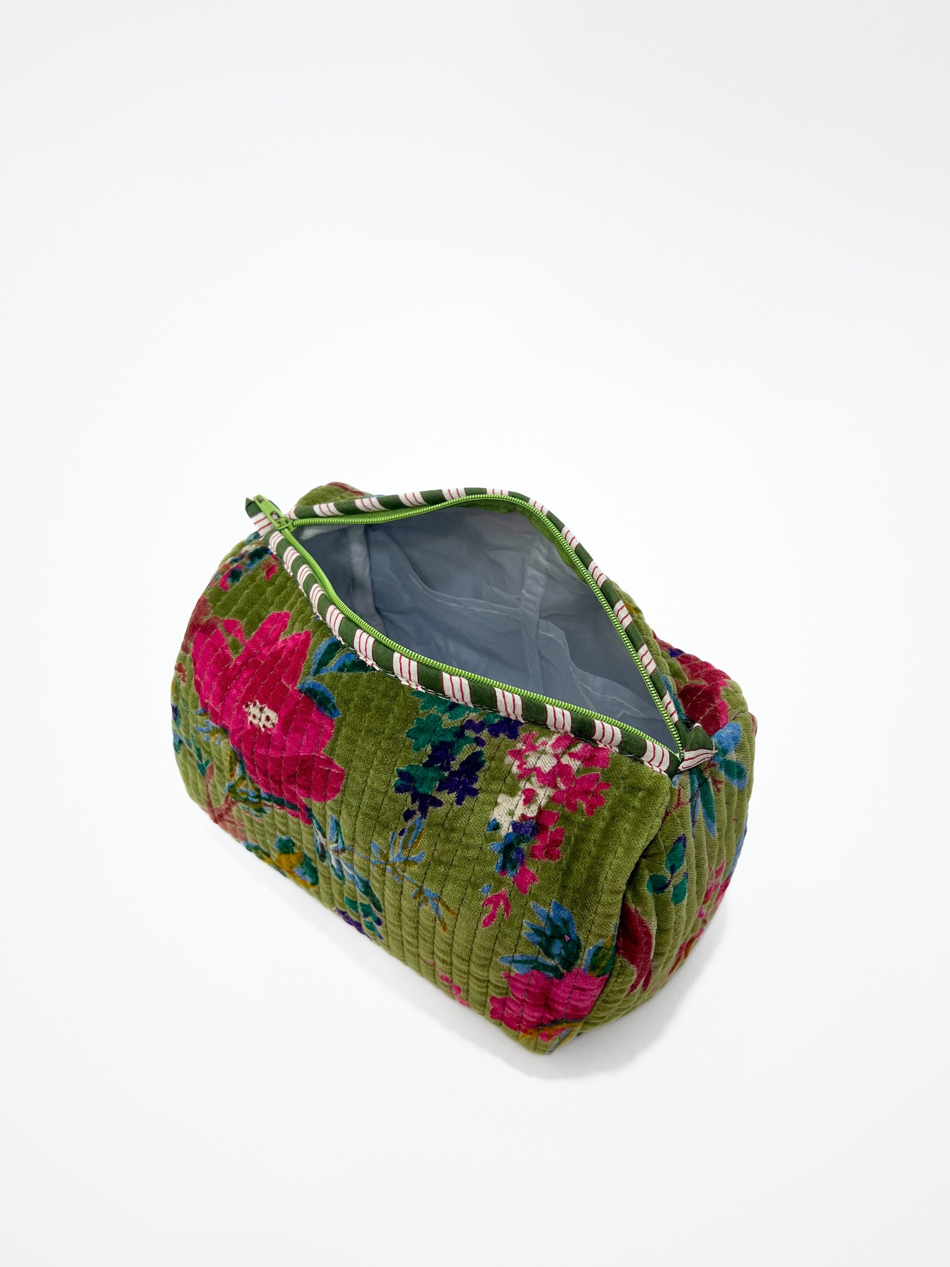Beauty Case Velluto Verde, Green Velvet Beauty Case