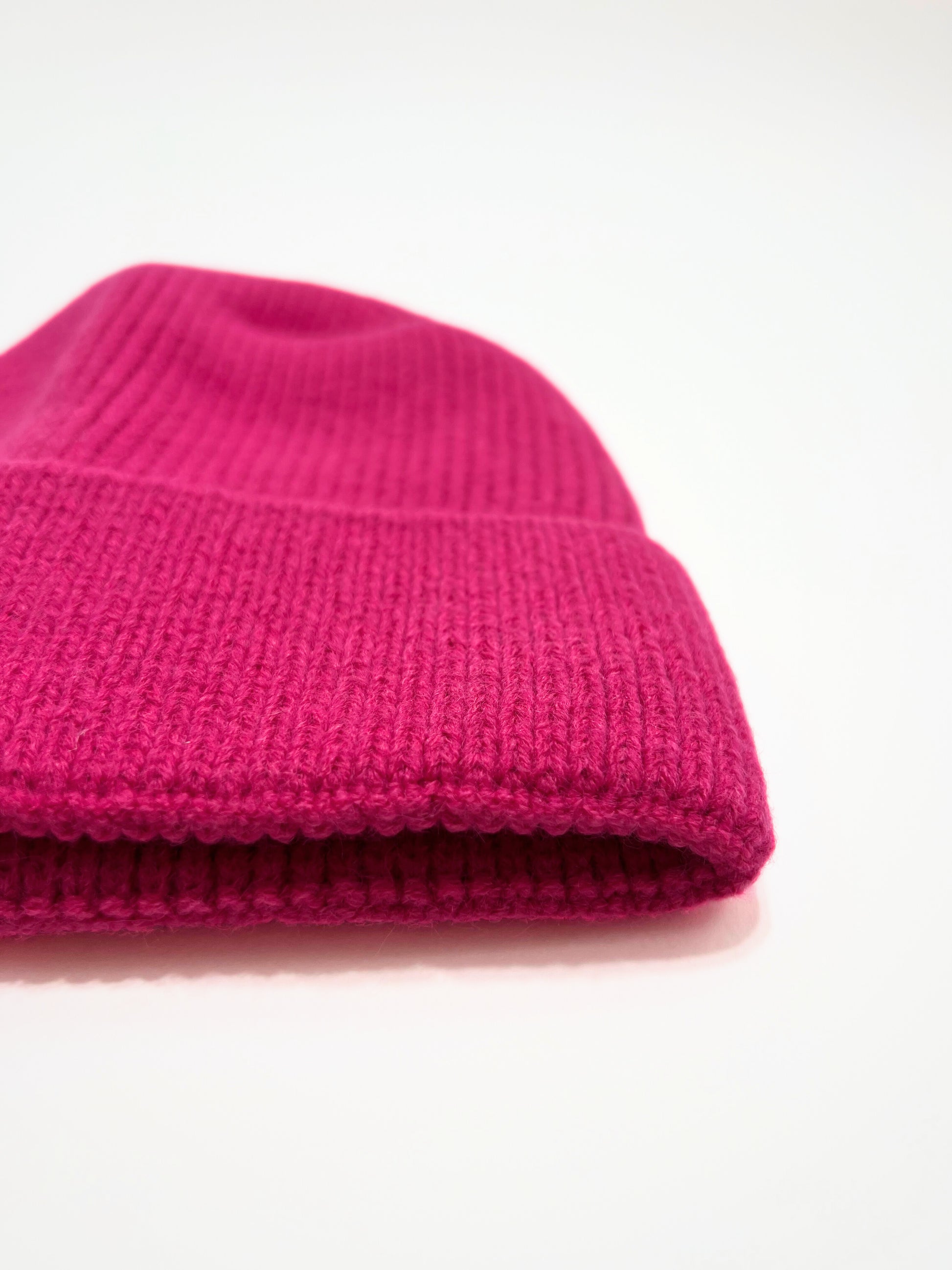 Berretto A Coste Magenta, Ribbed Beanie Magenta