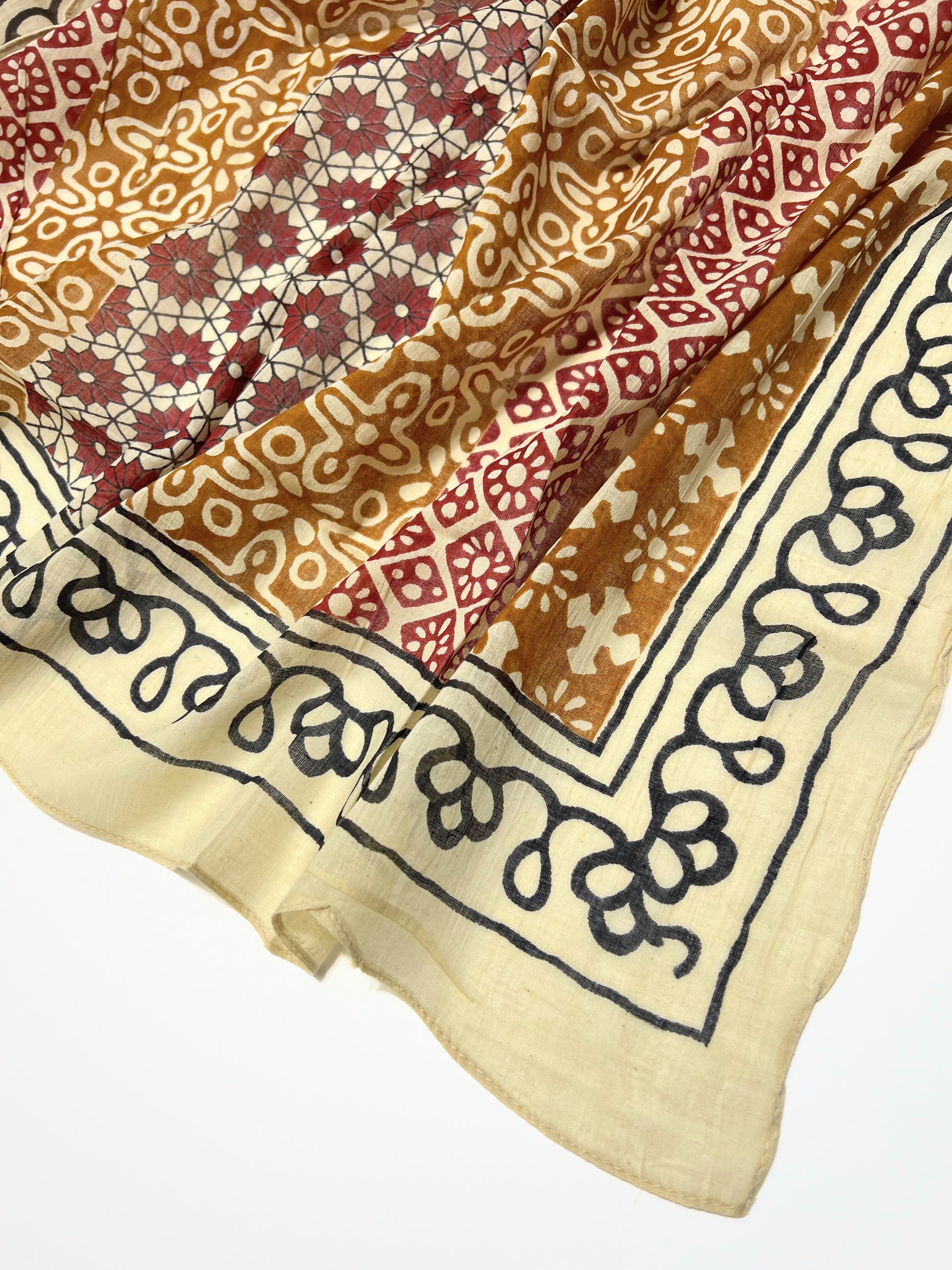Sciarpa-Pareo In Puro Cotone Senape, Cotton Scarf Beach Coverup Mustard