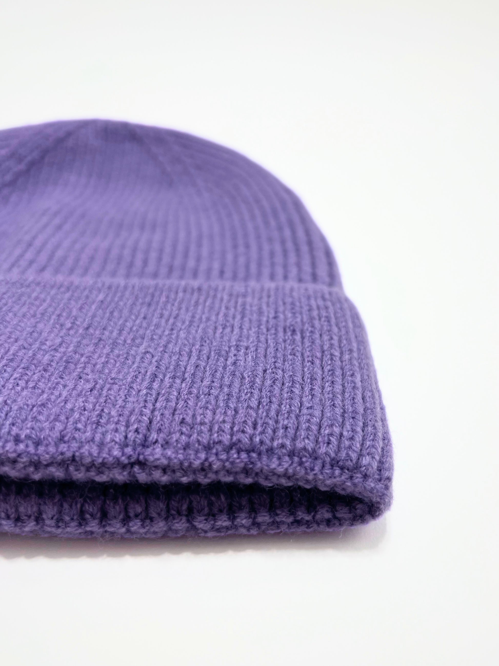 Berretto A Coste Violetta, Ribbed Beanie Violet