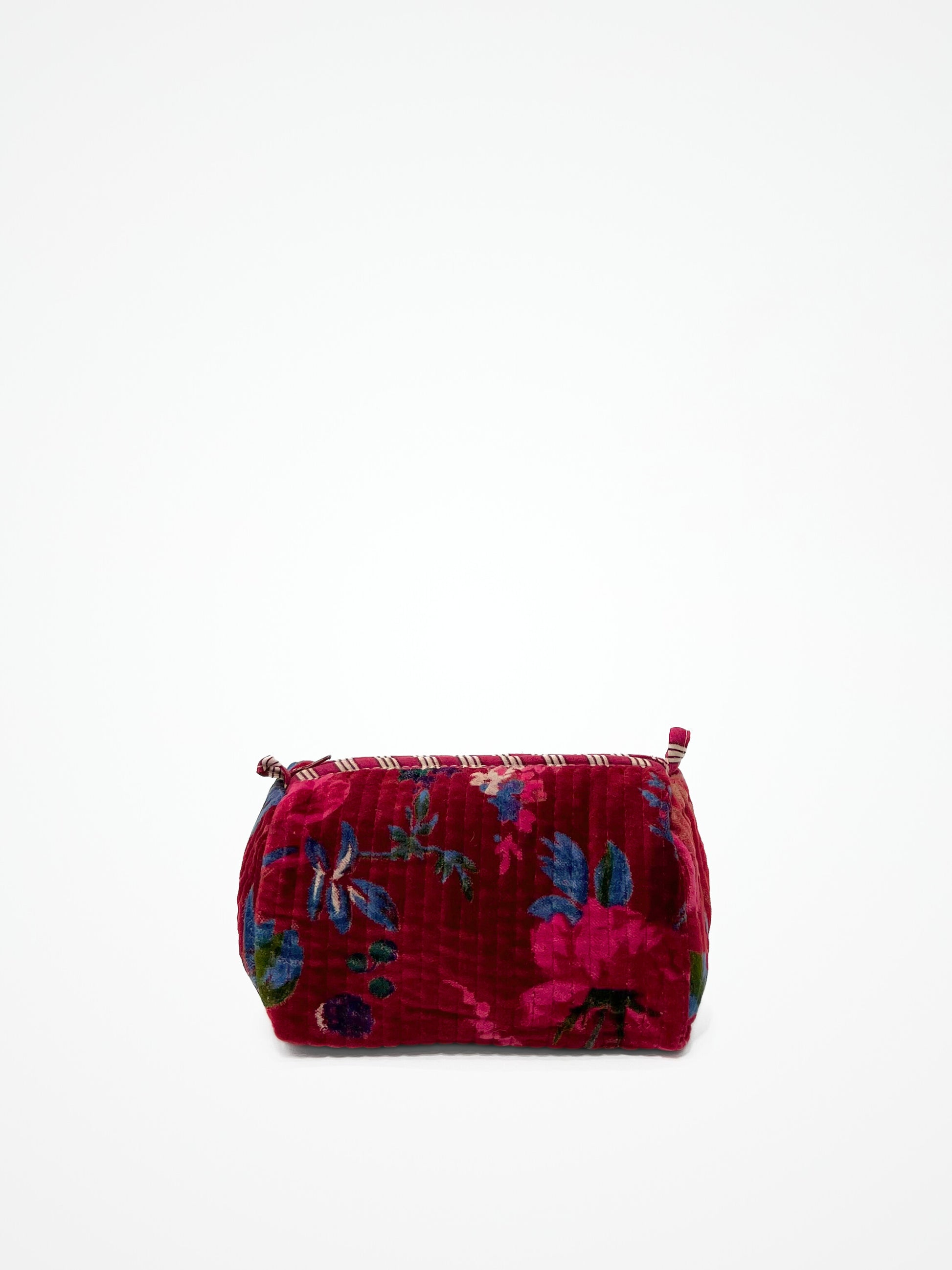 Beauty Case Velluto Rosso Scuro, Velvet Dark Red Beauty Case