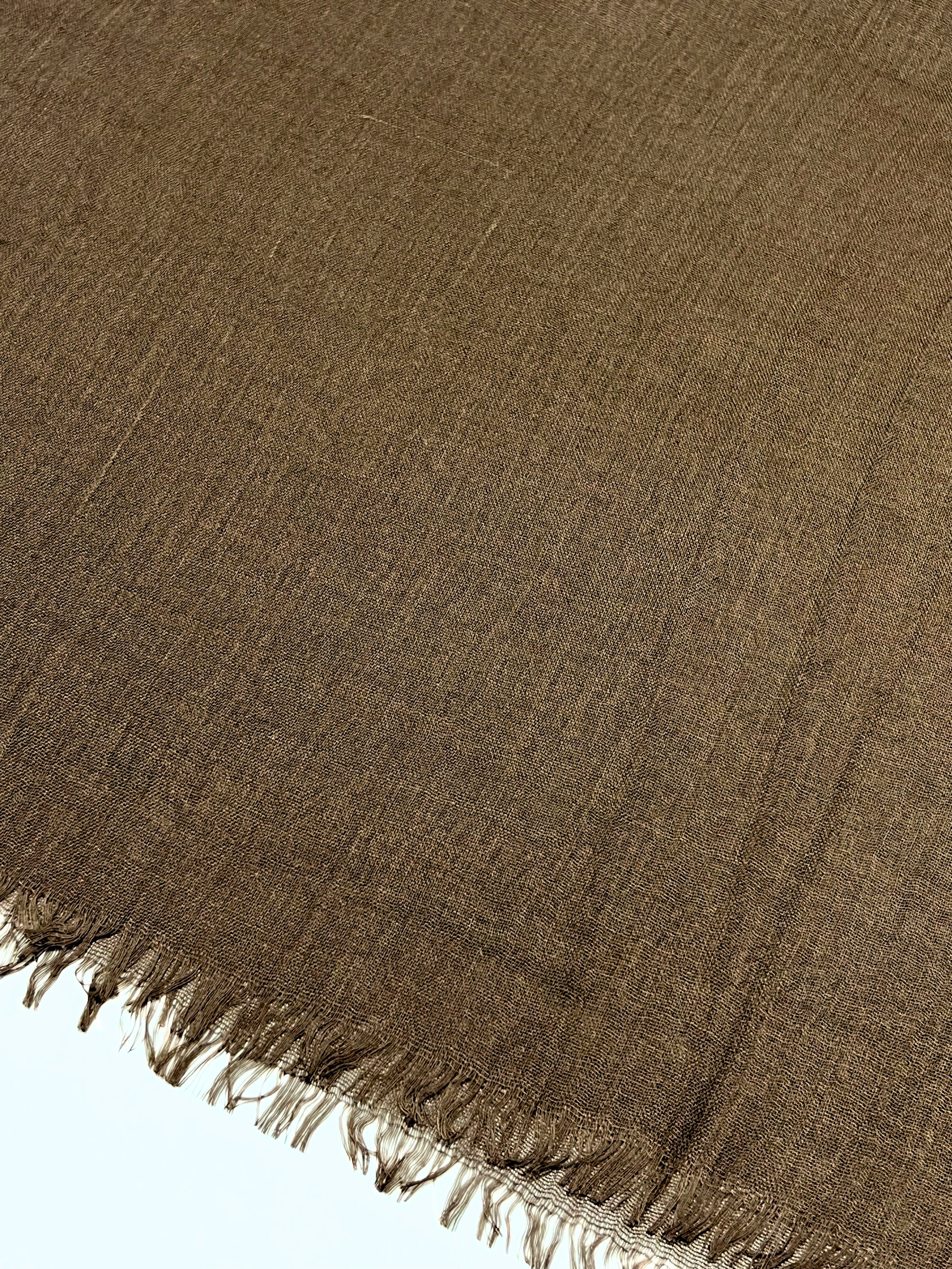 Sciarpa Viscosa Modal Morbida Marrone, Viscose And Modal Scarf Brown
