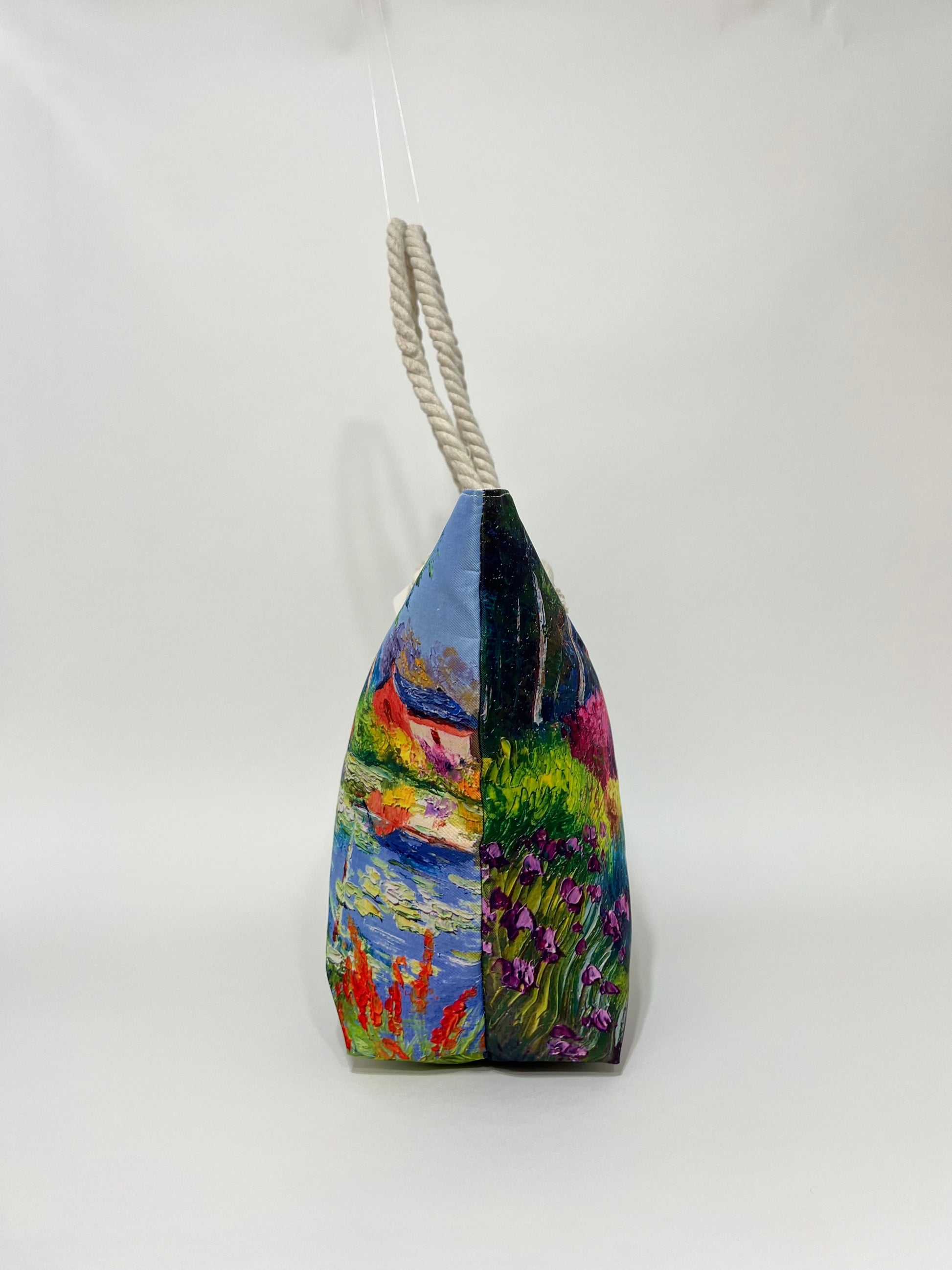 Borsa Tote Estiva Con Stampa All-Over Colorata, Multi-colored Summer Tote Bag