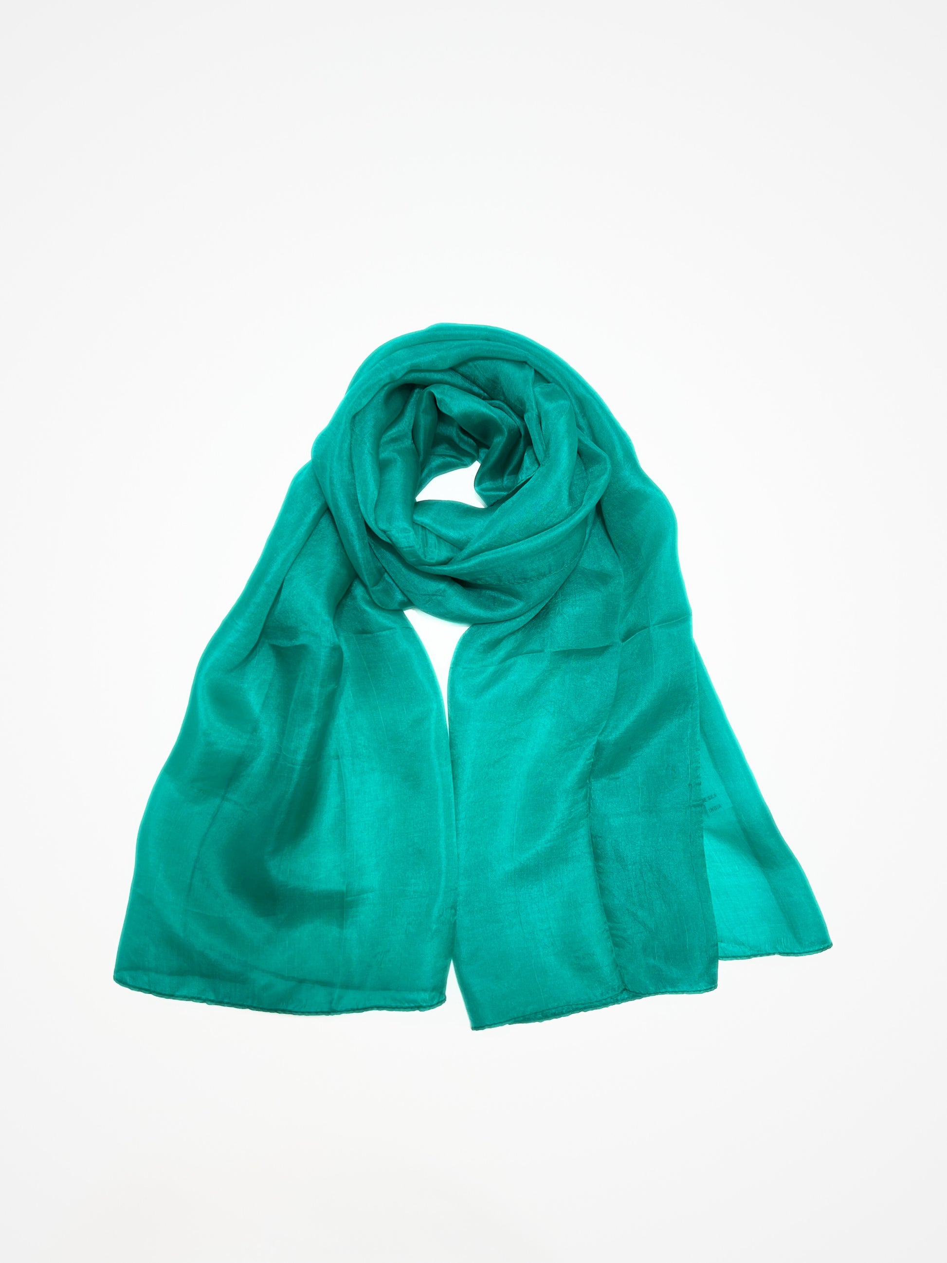 Stola In Pura Seta Verderame, Pure Silk Stole Verdigris
