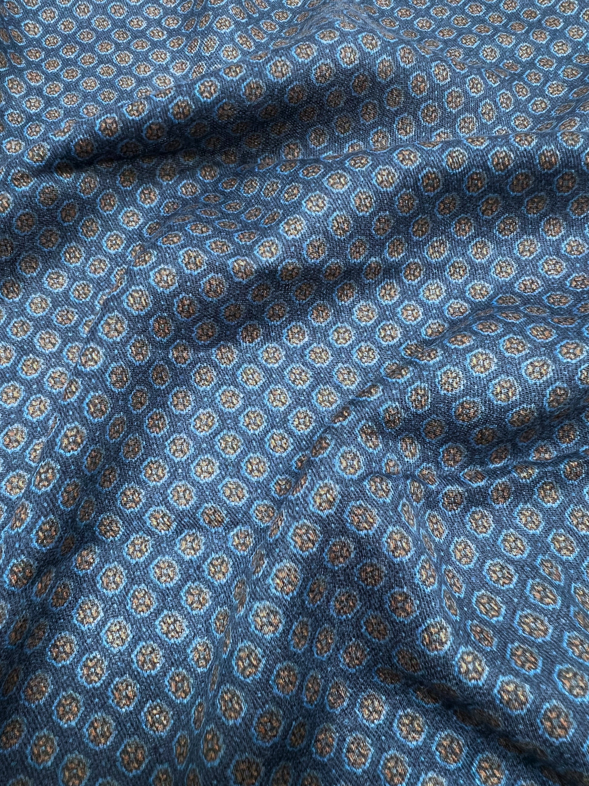 Sciarpa Con Motivi Cravatteria Blu, Printed Scarf Bright Blue