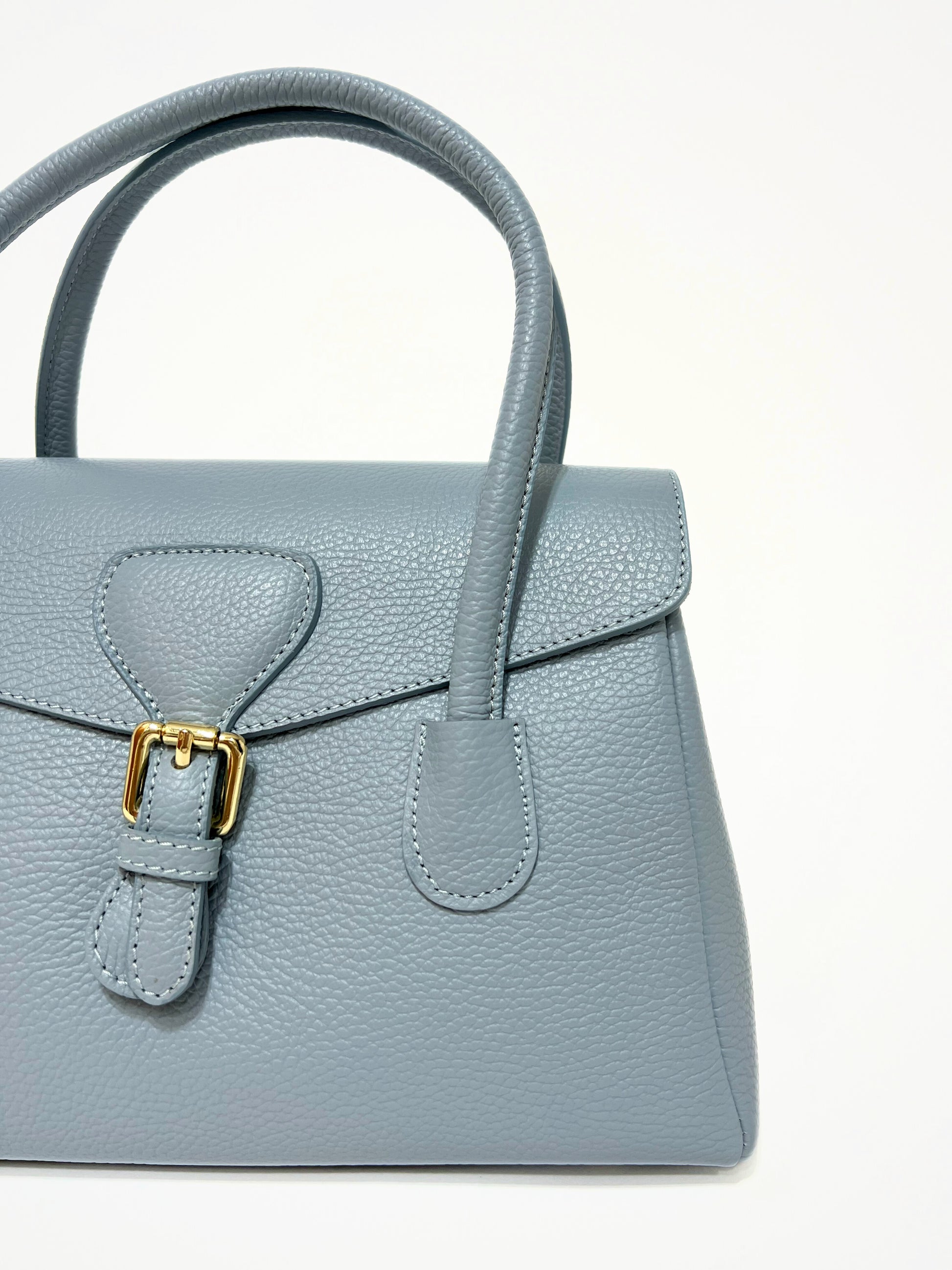 Borsa A Mano In Pelle Carta Zucchero, Top Handle Bag In Leather Sugar Paper
