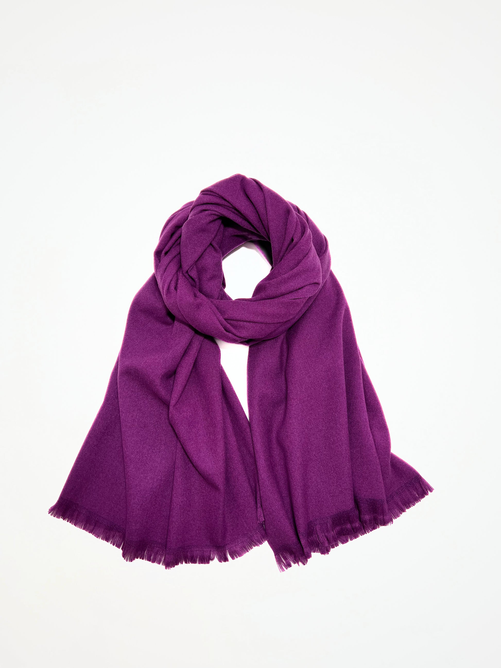 Sciarpa In Misto Cashmere E Lana Porpora
