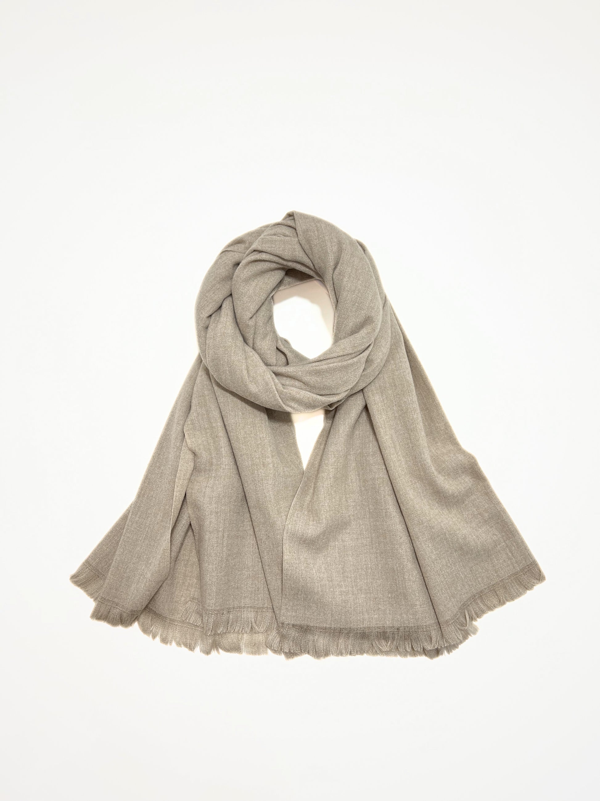 Sciarpa In Misto Cashmere E Lana Color Sabbia