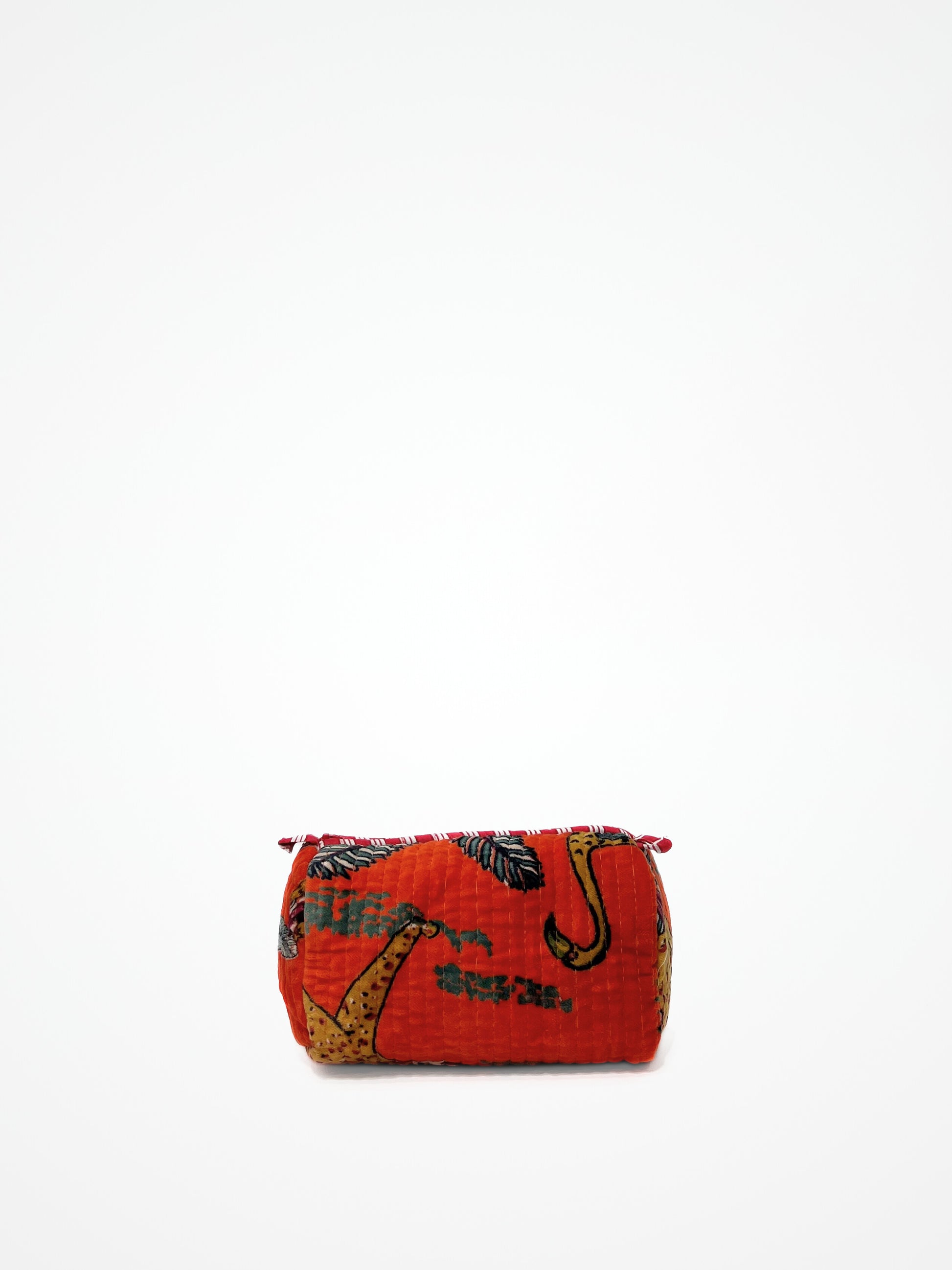 Beauty Case Velluto Arancione, Orange Velvet Beauty Case