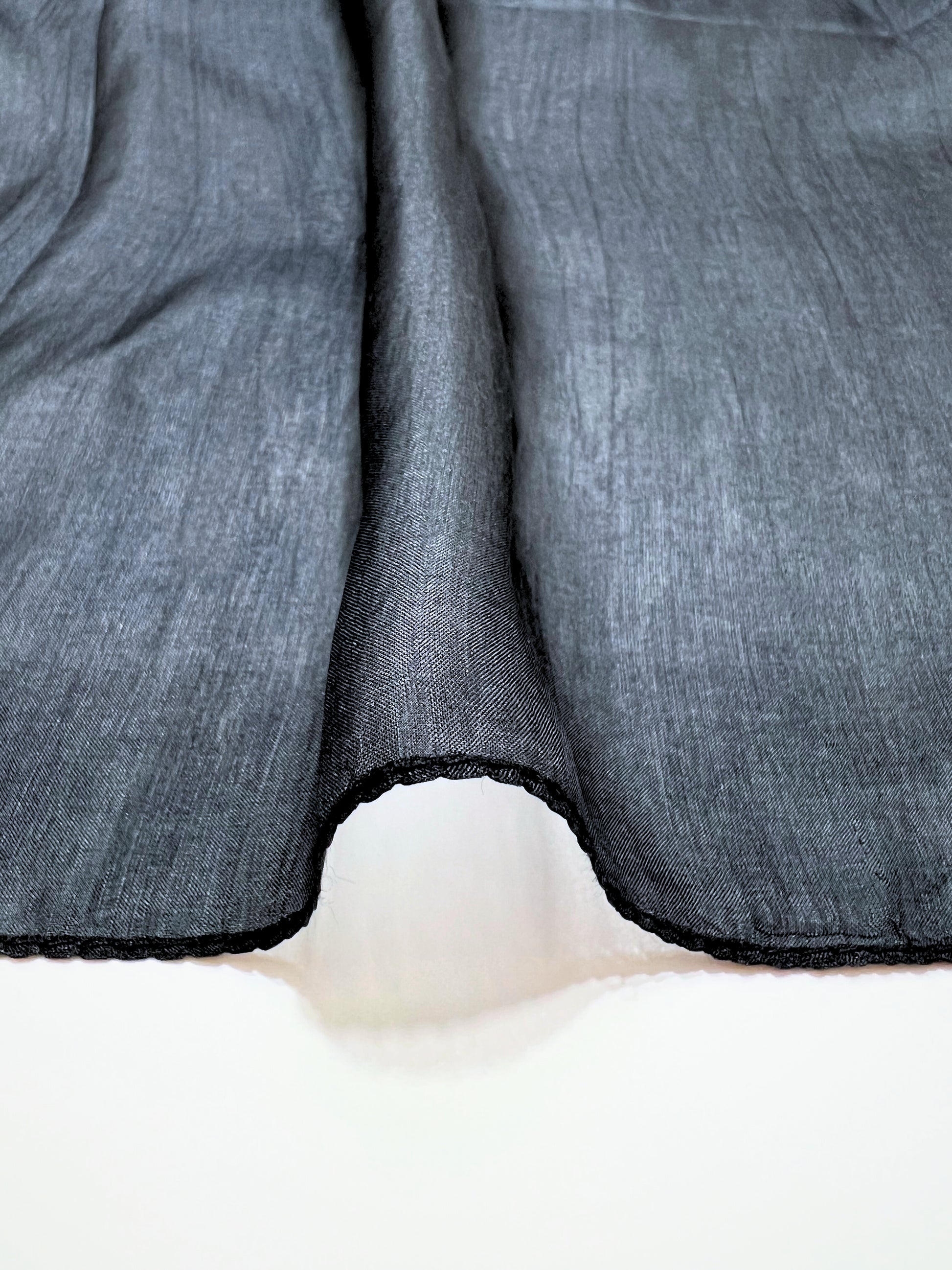 Stola In Pura Seta Nero, Pure Silk Stole Black