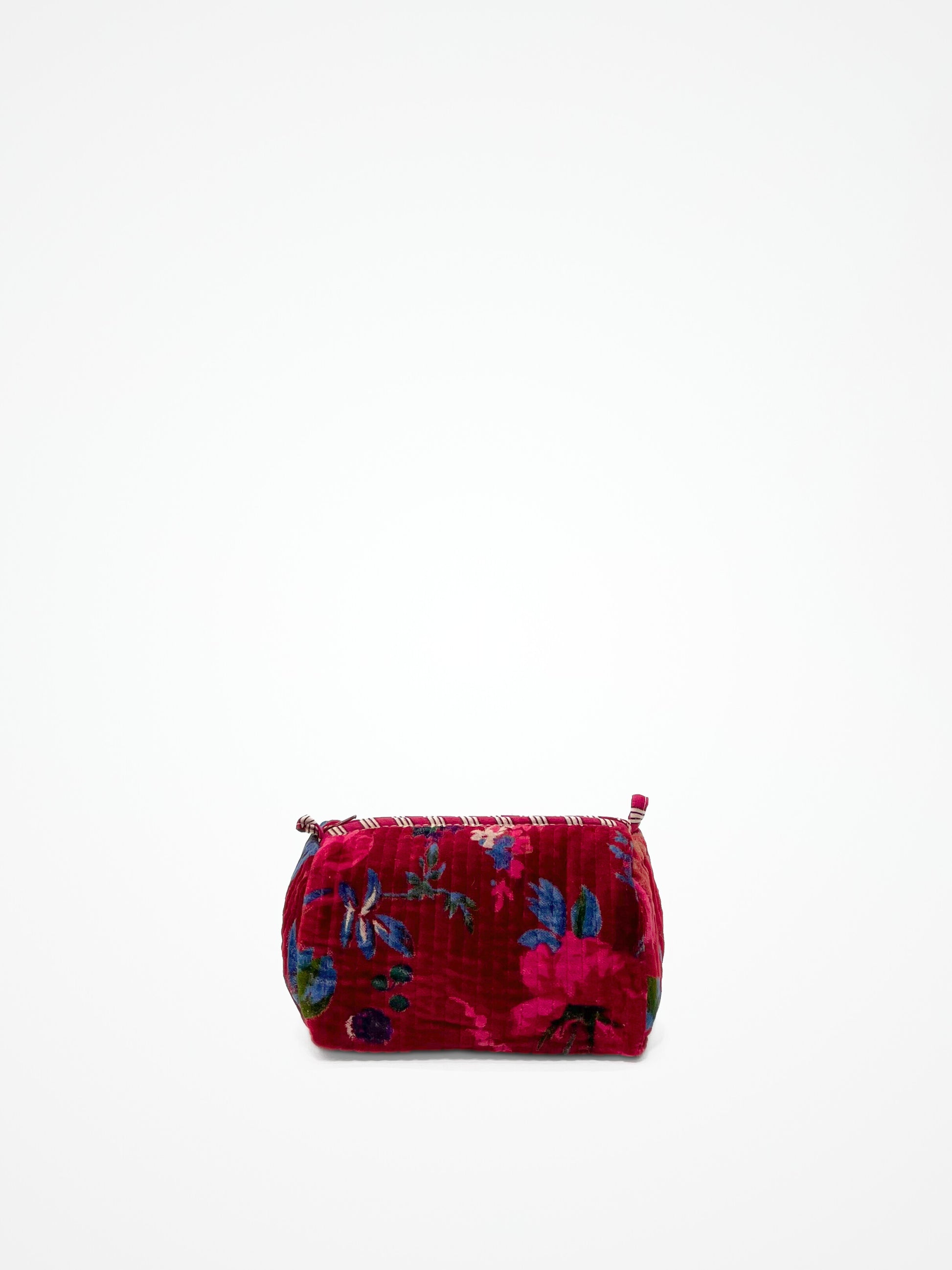 Beauty Case Velluto Rosso Scuro, Velvet Dark Red Beauty Case