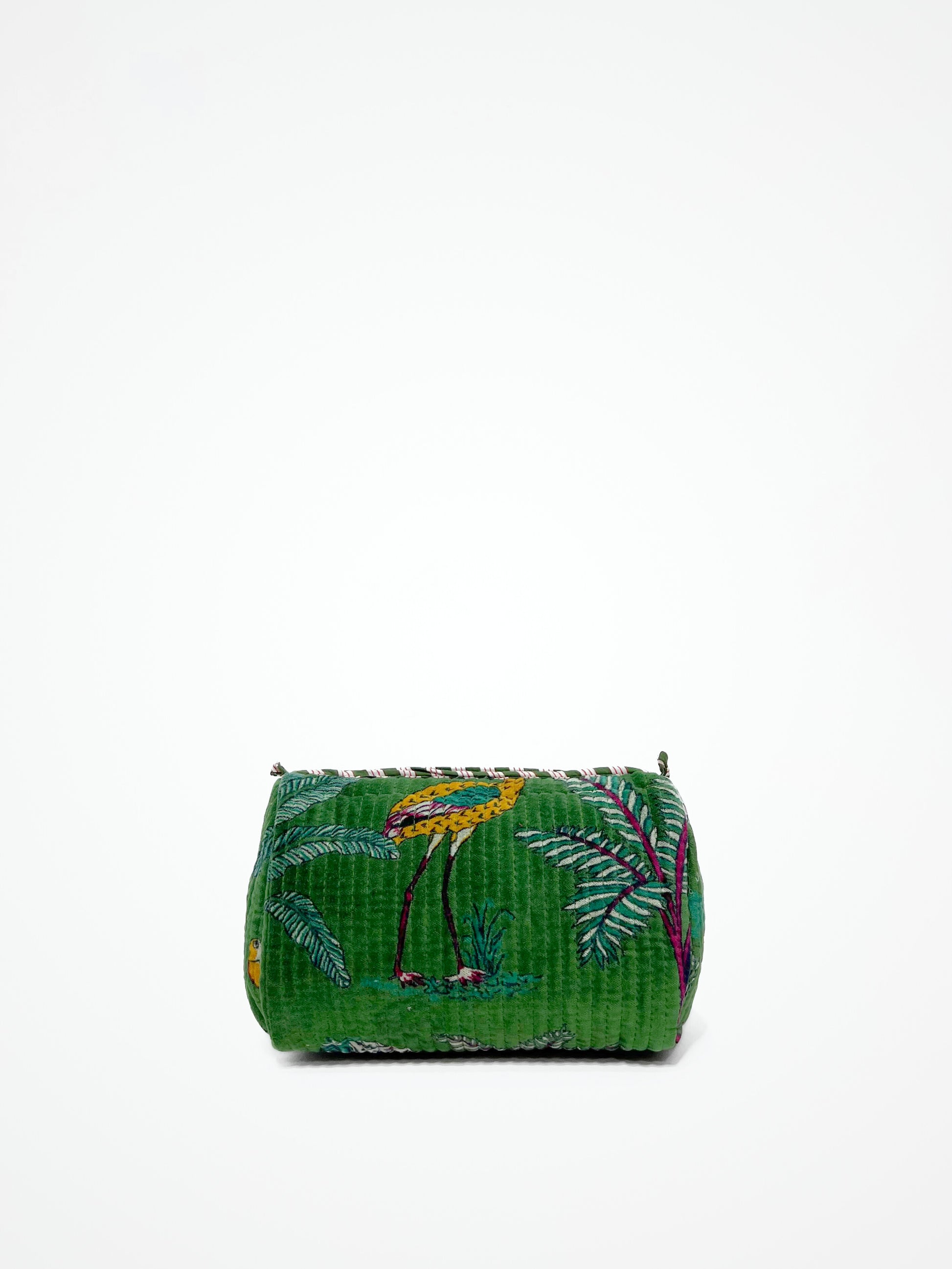 Beauty Case Velluto Verde, Green Velvet Beauty Case