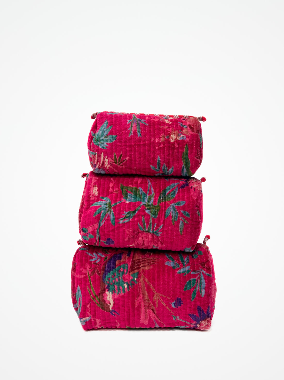 Beauty Case Velluto Magenta, Magenta Velvet Beauty Case