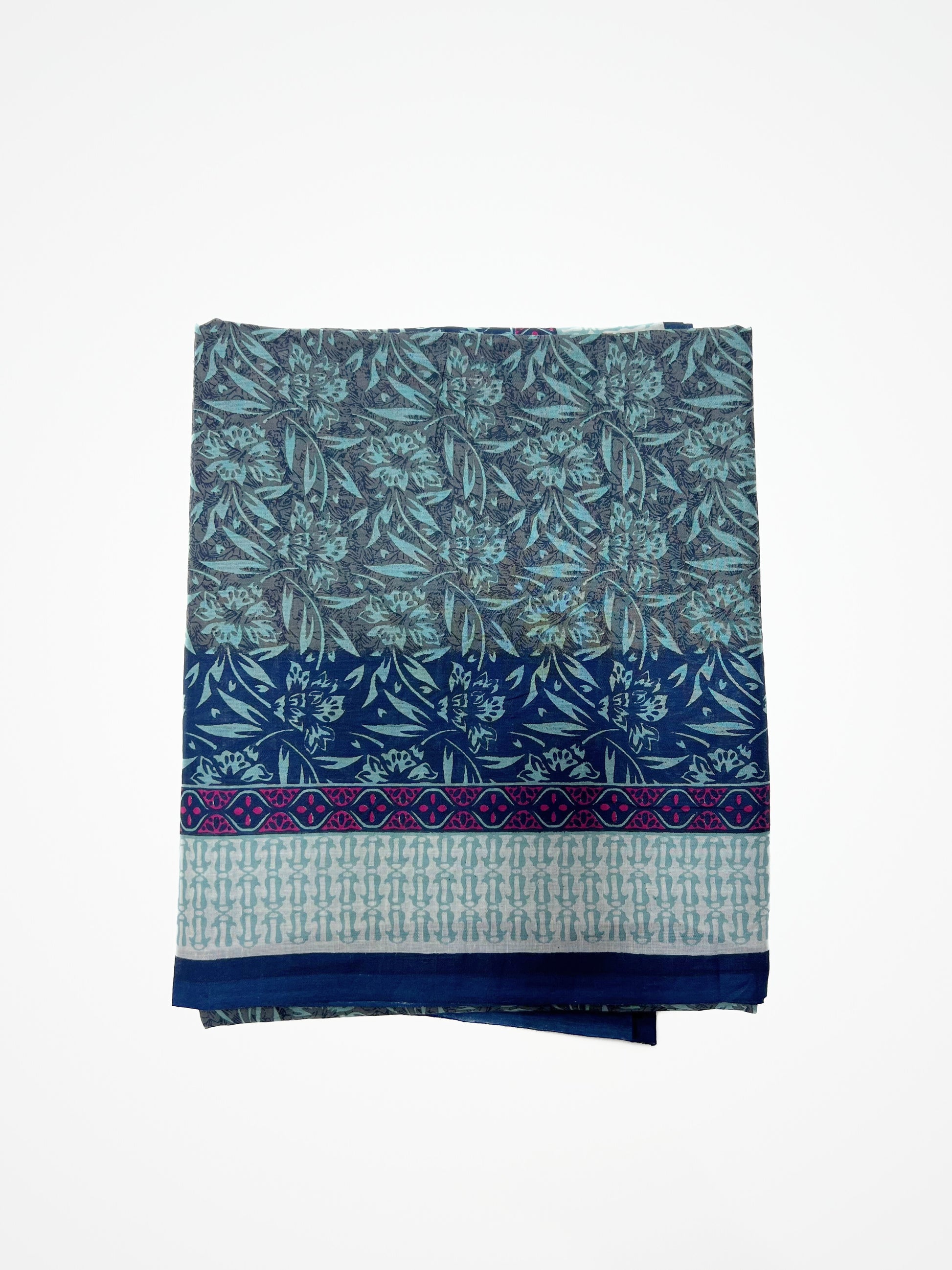 Pareo Cotone Blu, Cotton Beach Coverup Blue