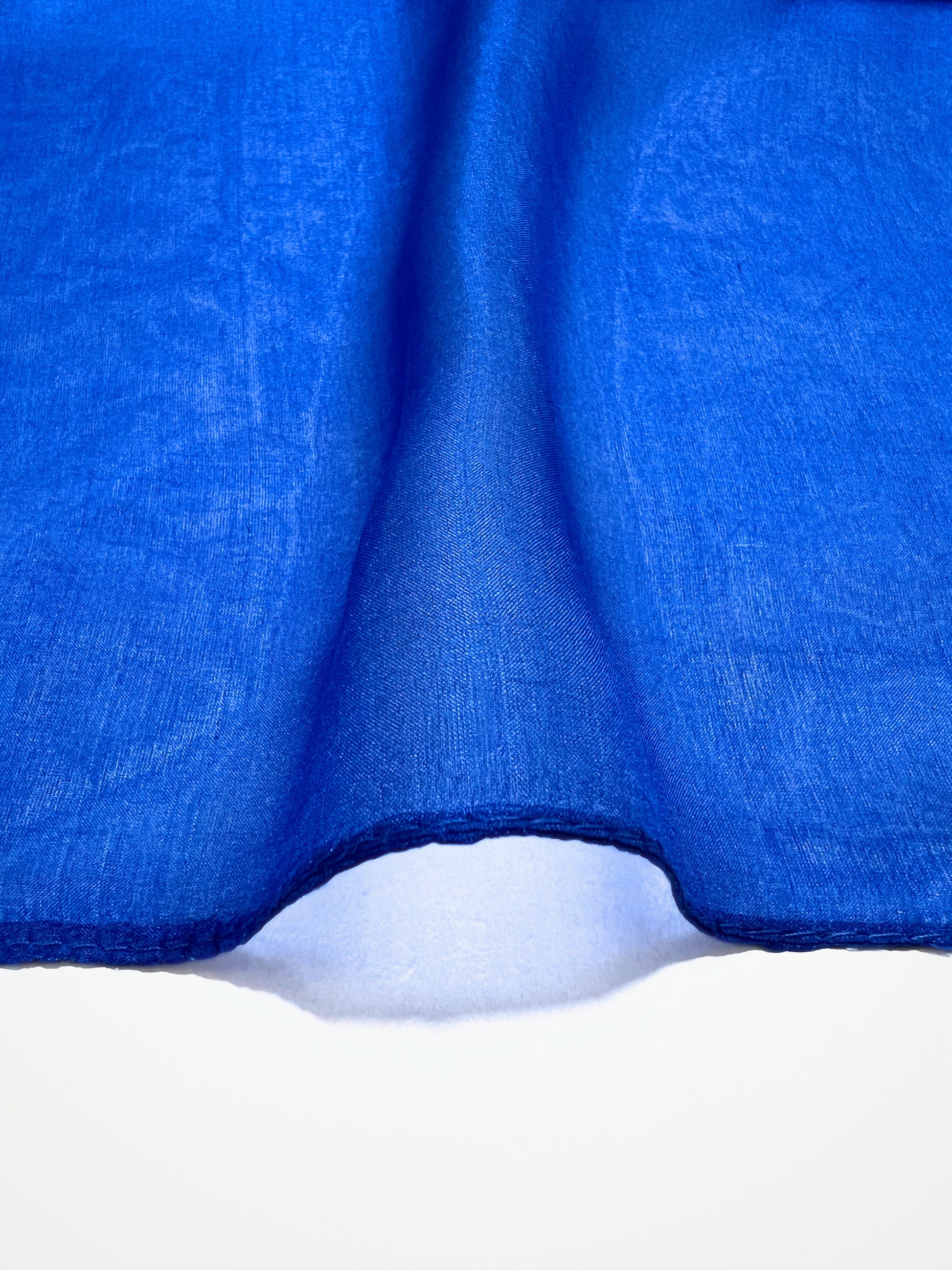 Stola In Pura Seta Blu Acceso, Pure Silk Stole Bright Blue