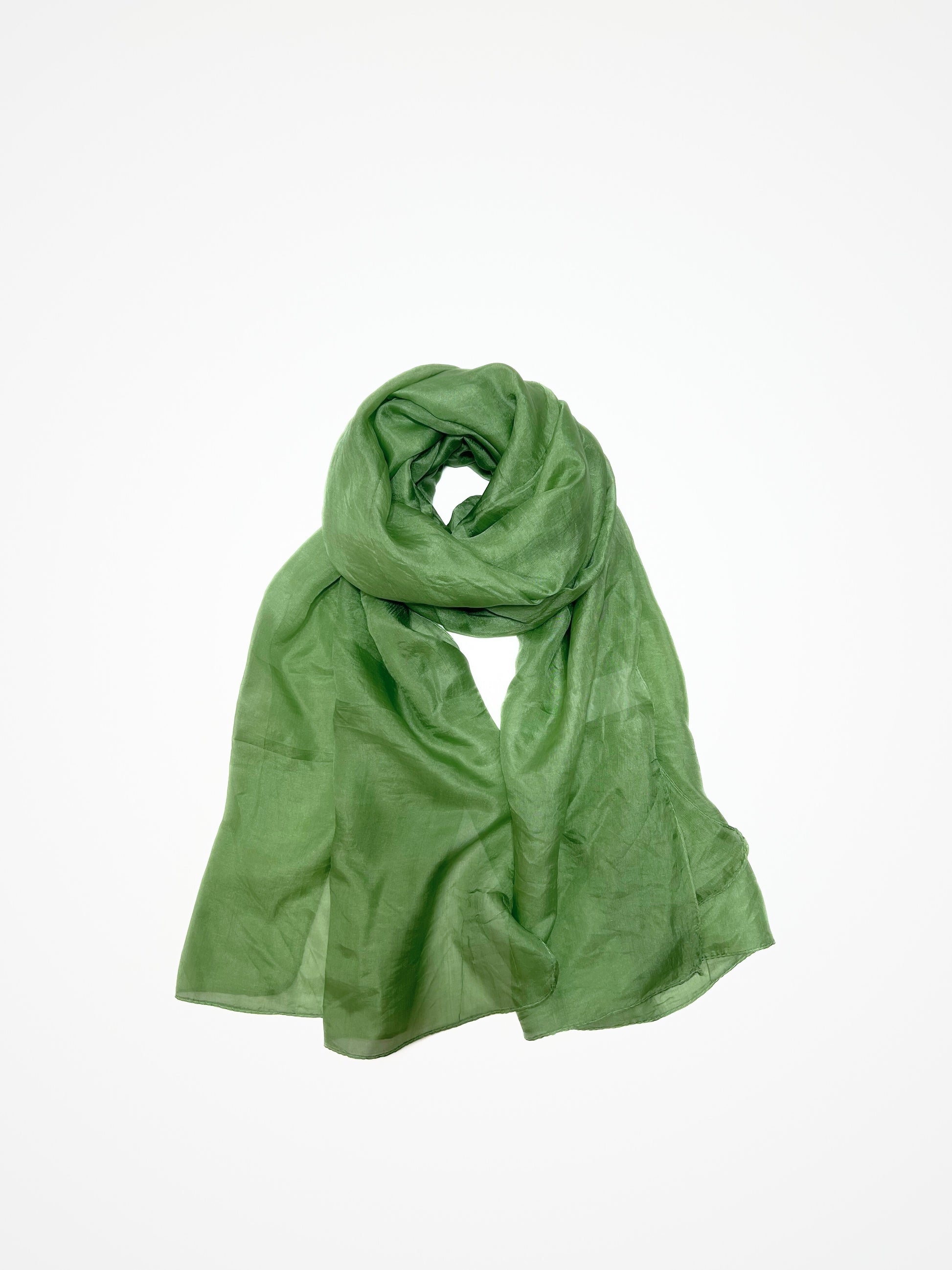 Stola In Pura Seta Kiwi, Pure Silk Stole Kiwi