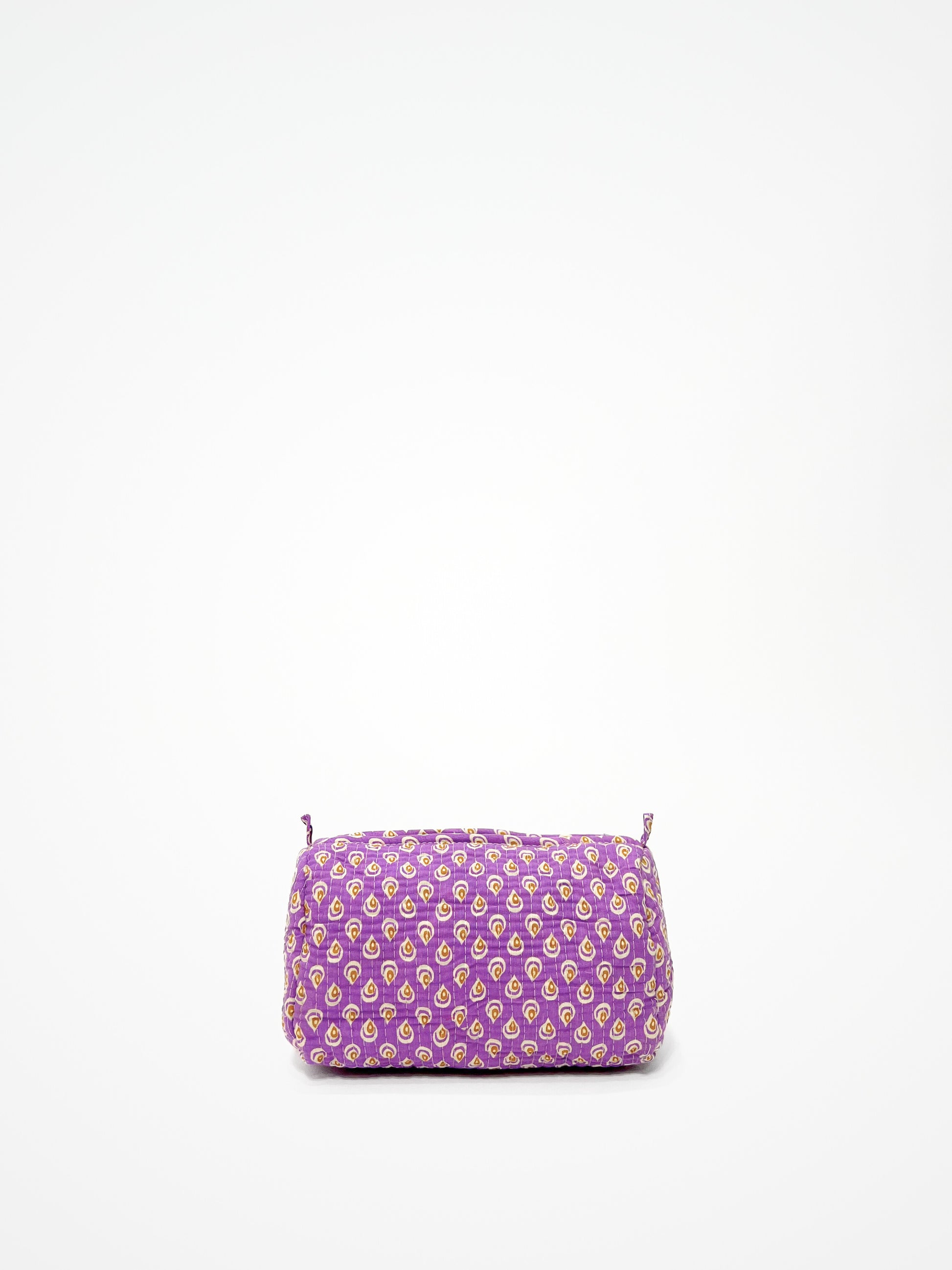 Beauty Case In Cotone Stampato Rosso, Printed Cotton Red Beauty Case
