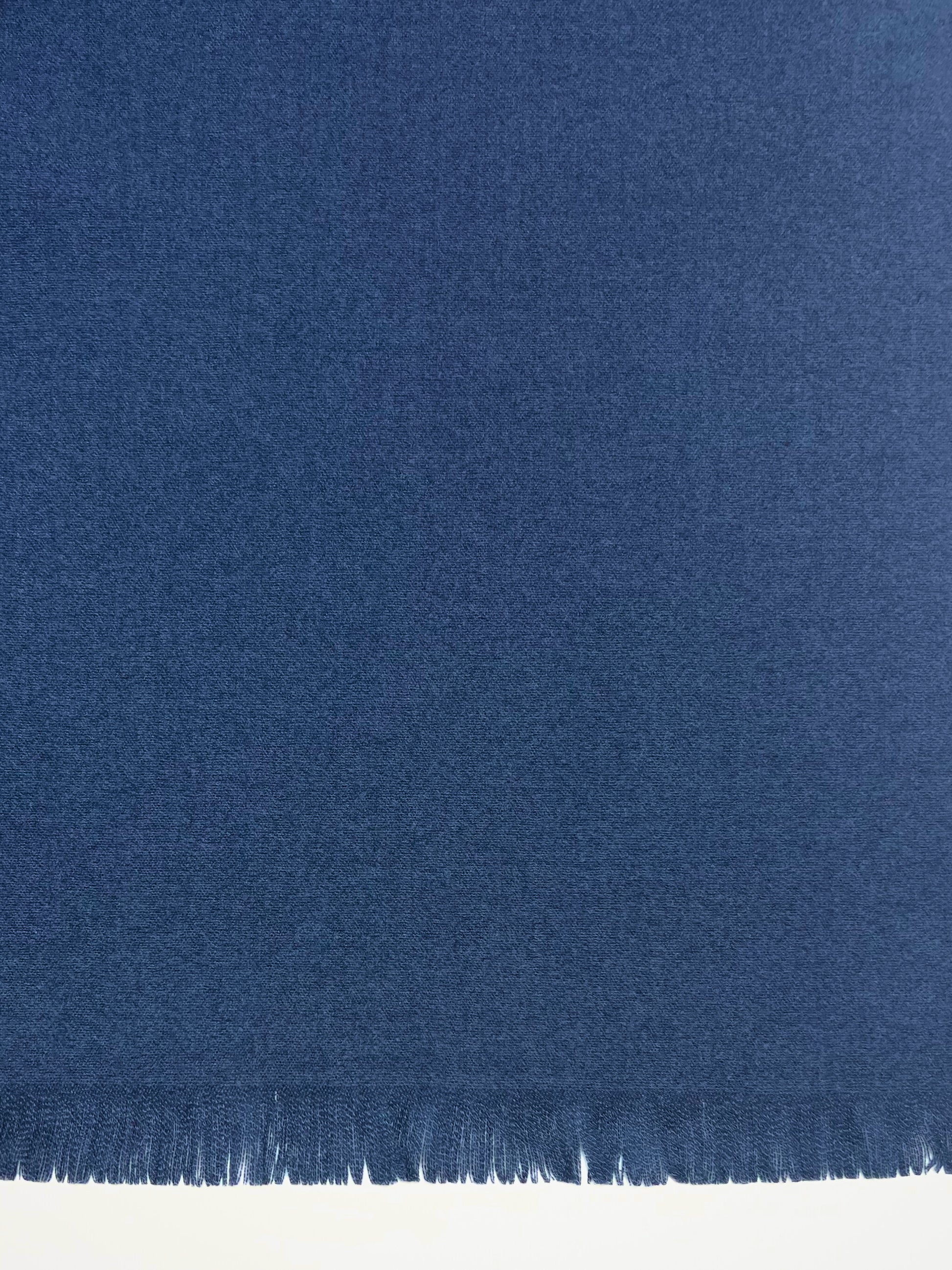 Sciarpa In Misto Cashmere E Lana Color Blu