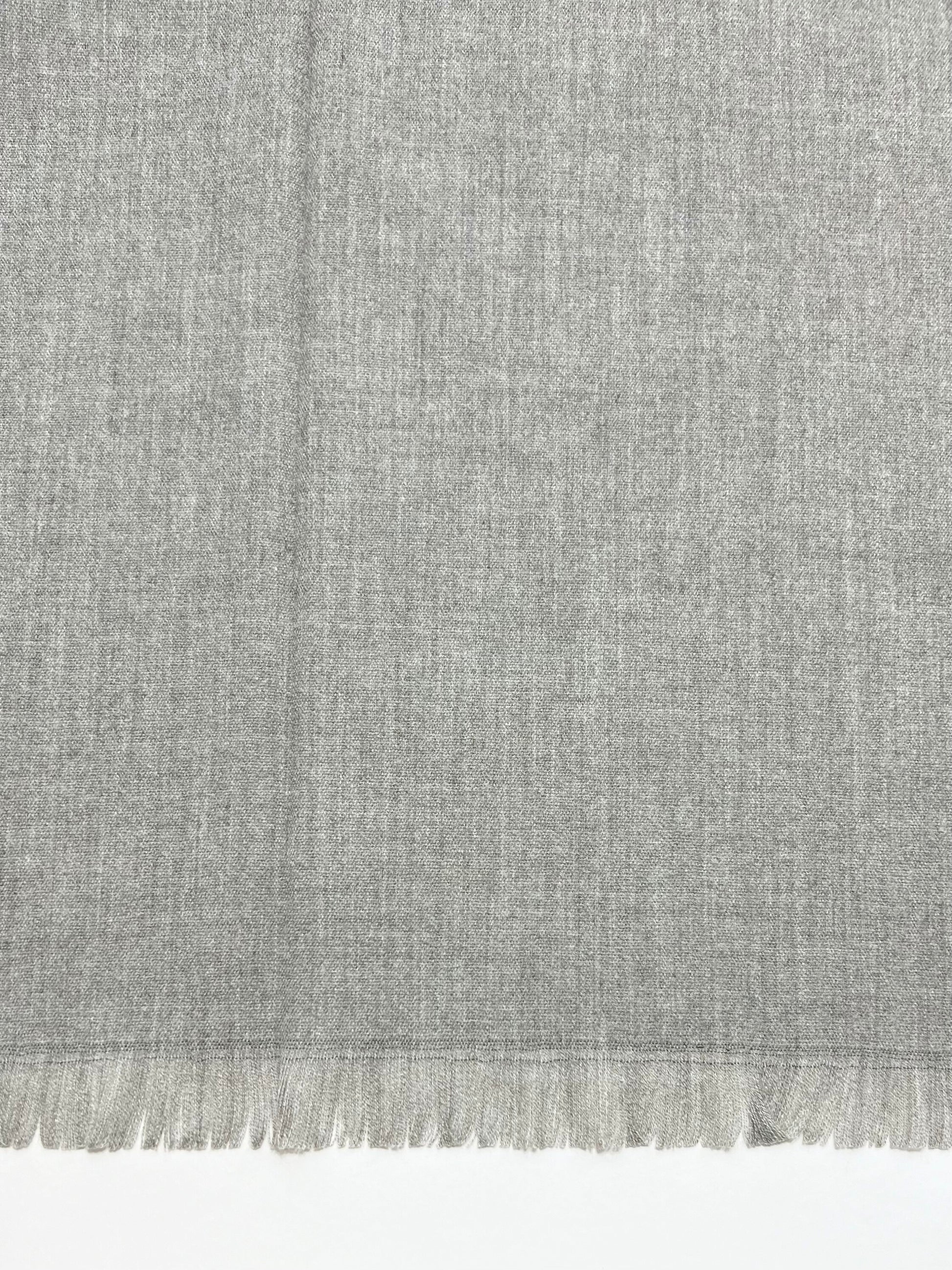 Sciarpa In Misto Cashmere E Lana Color Grigio Chiaro