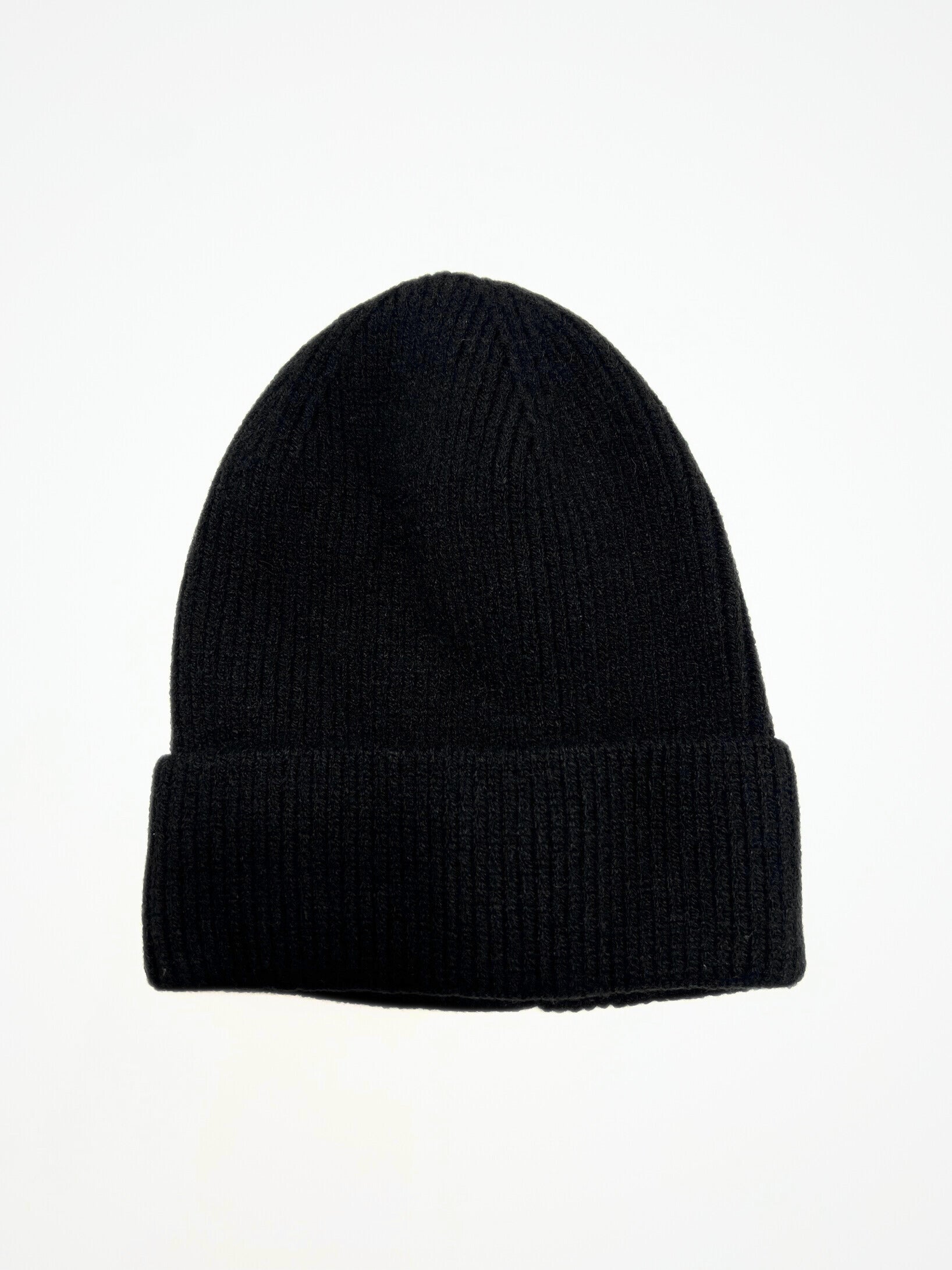 Berretto A Coste Nero, Ribbed Beanie Black