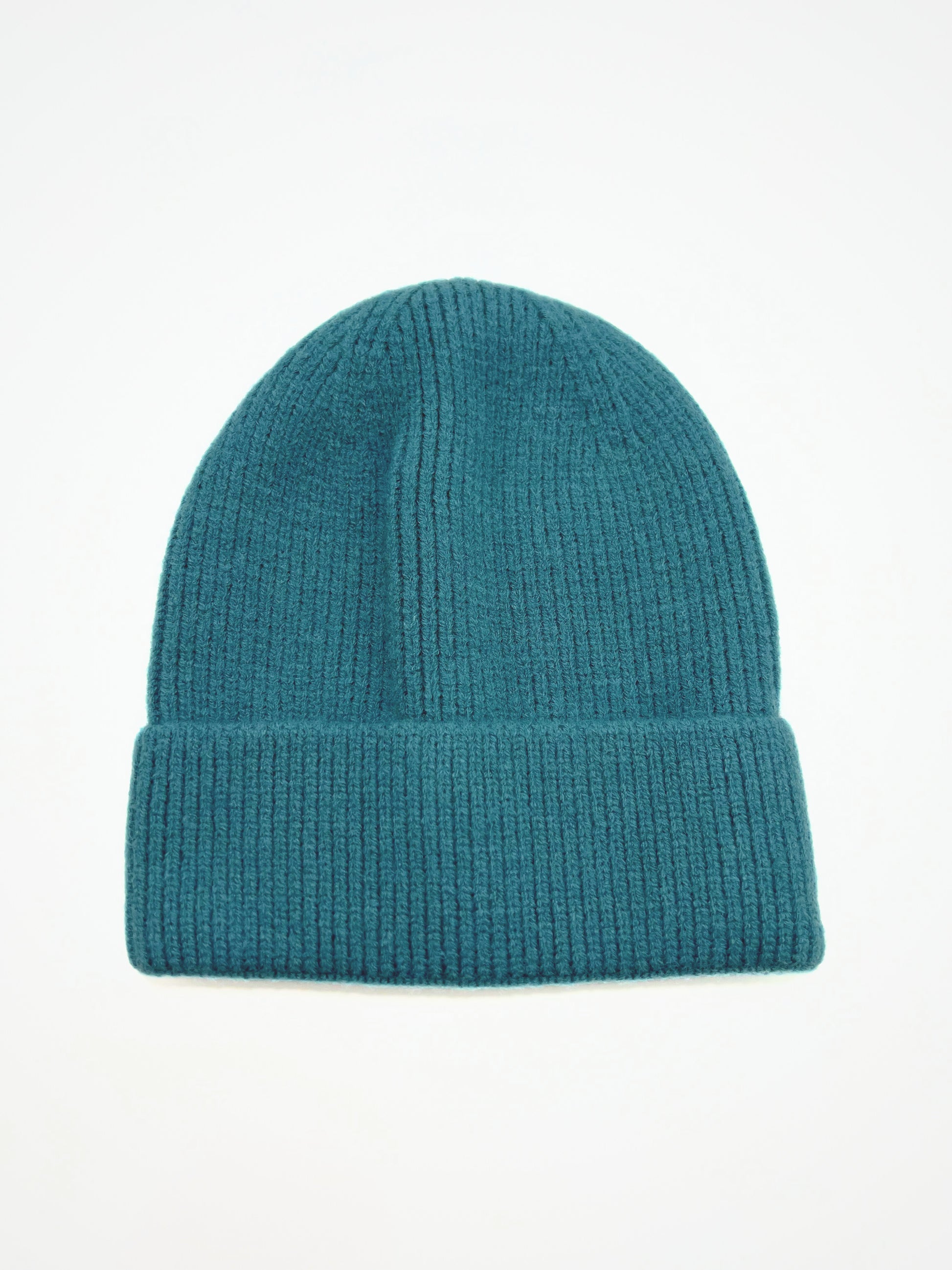Berretto A Coste Ottanio, Ribbed Beanie Teal
