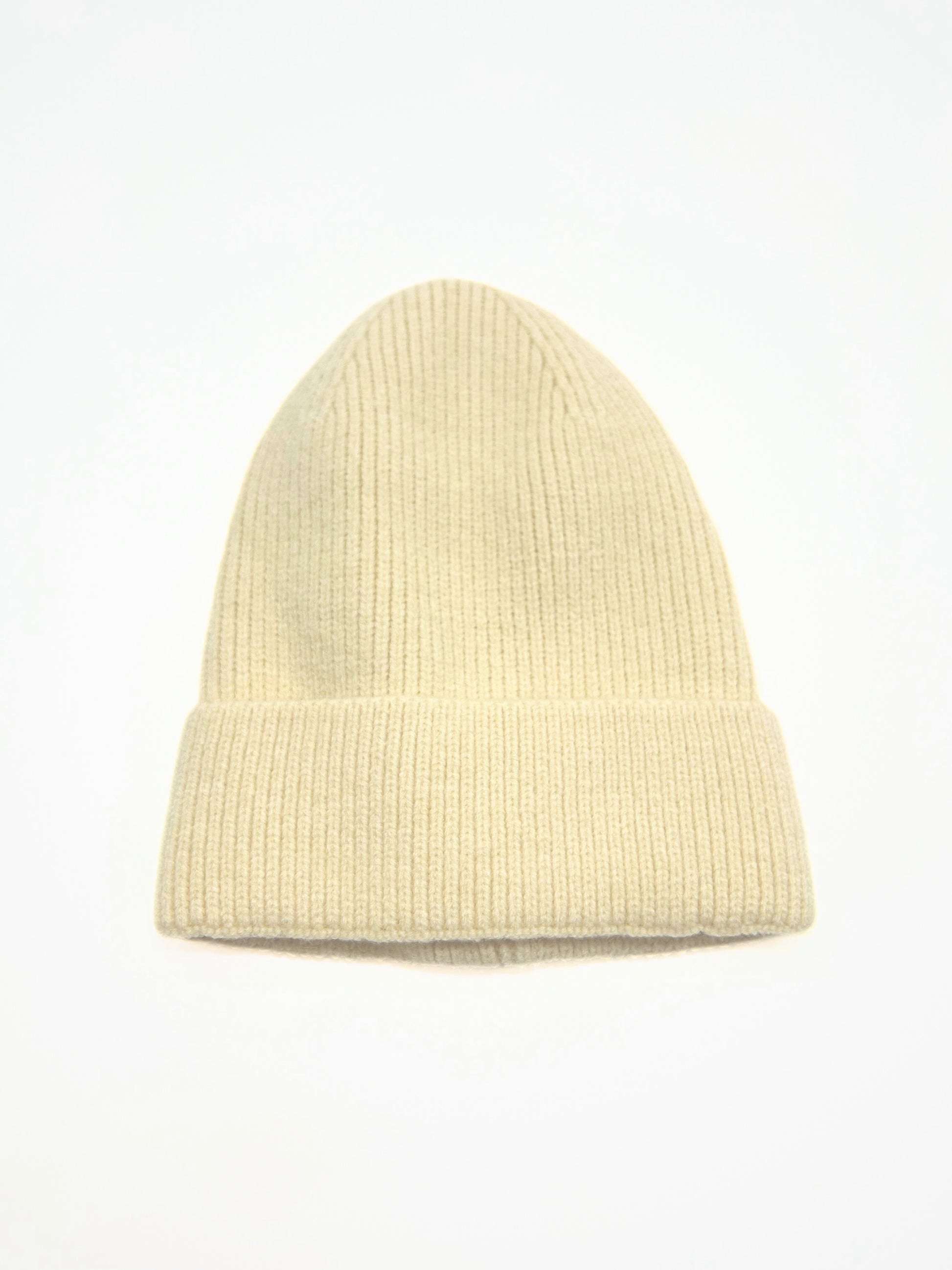 Berretto A Coste Avorio, Ribbed Beanie Off-white