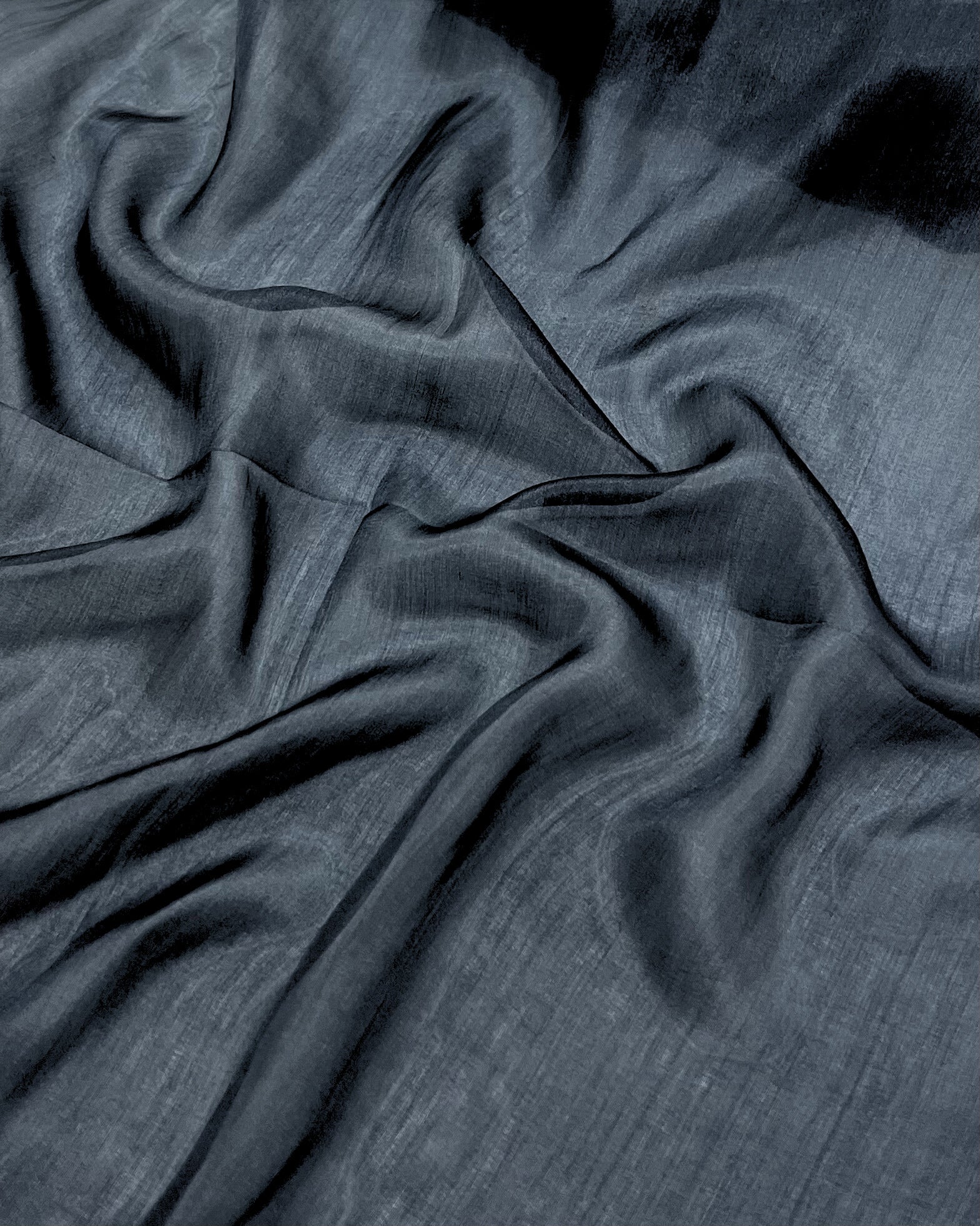 Stola In Pura Seta Nero, Pure Silk Stole Black