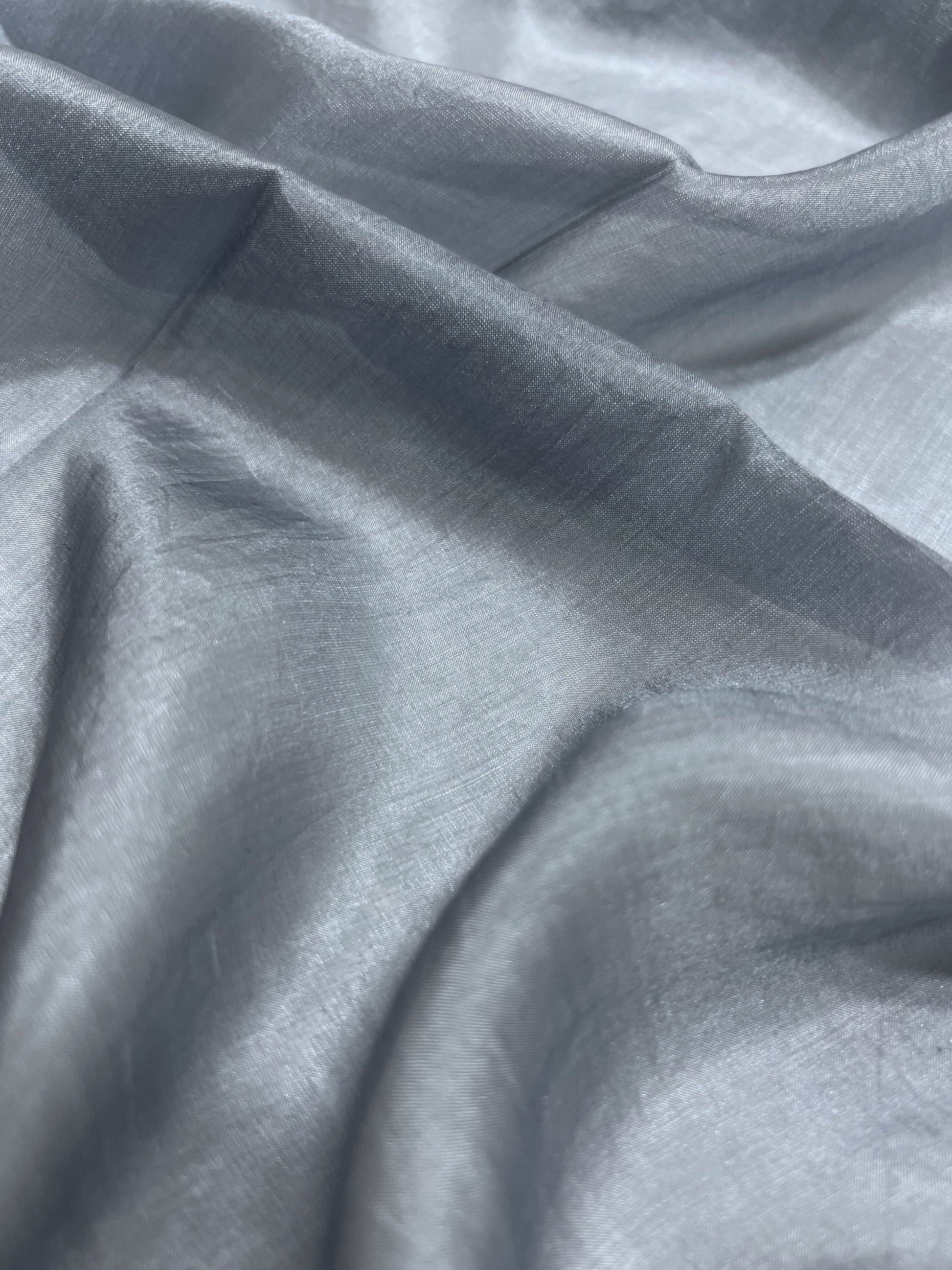 Stola In Pura Seta Color Grigio Ardesia, Pure Silk Stole Slate Grey