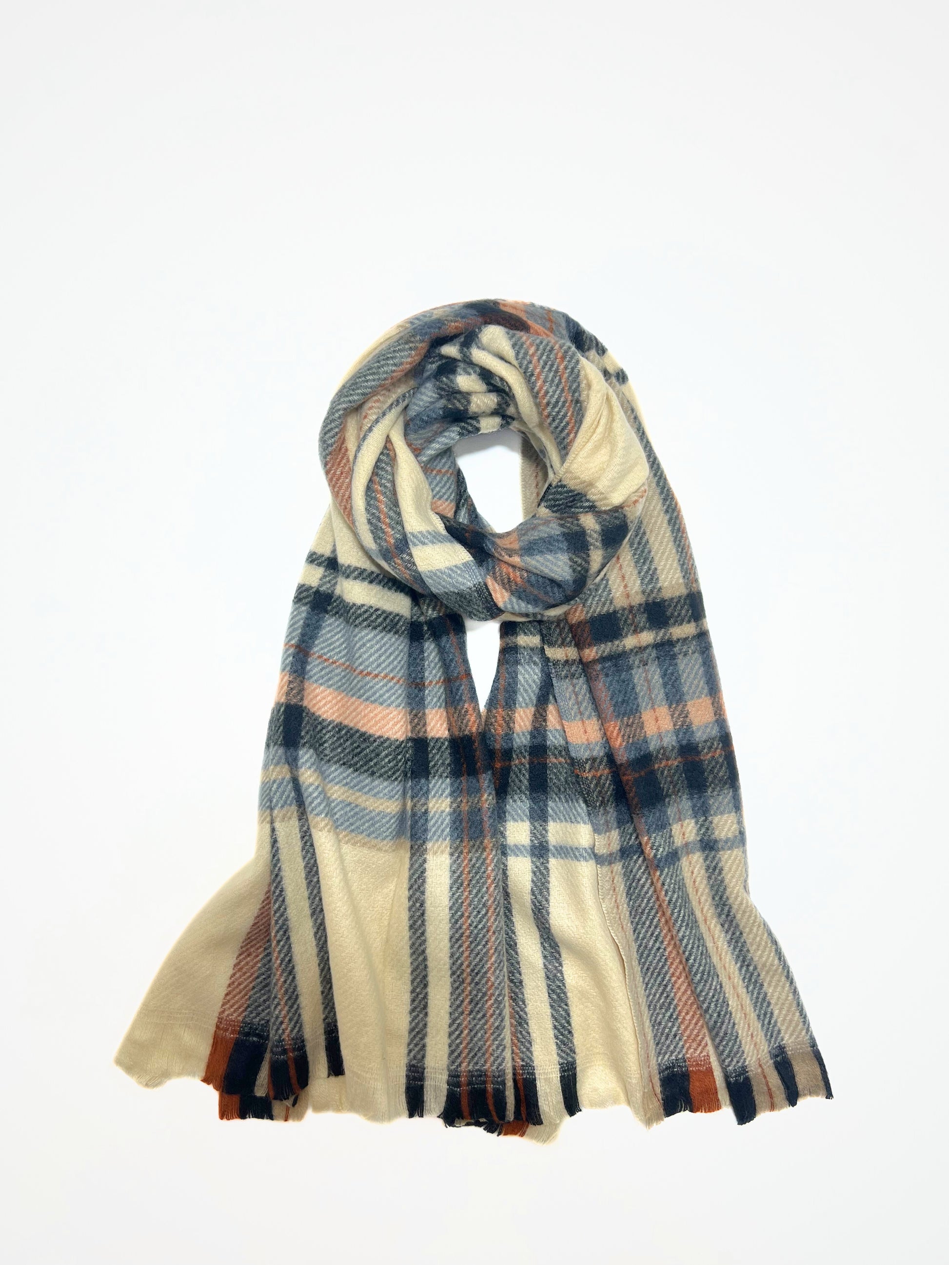 Sciarpa Invernale Tartan Avorio