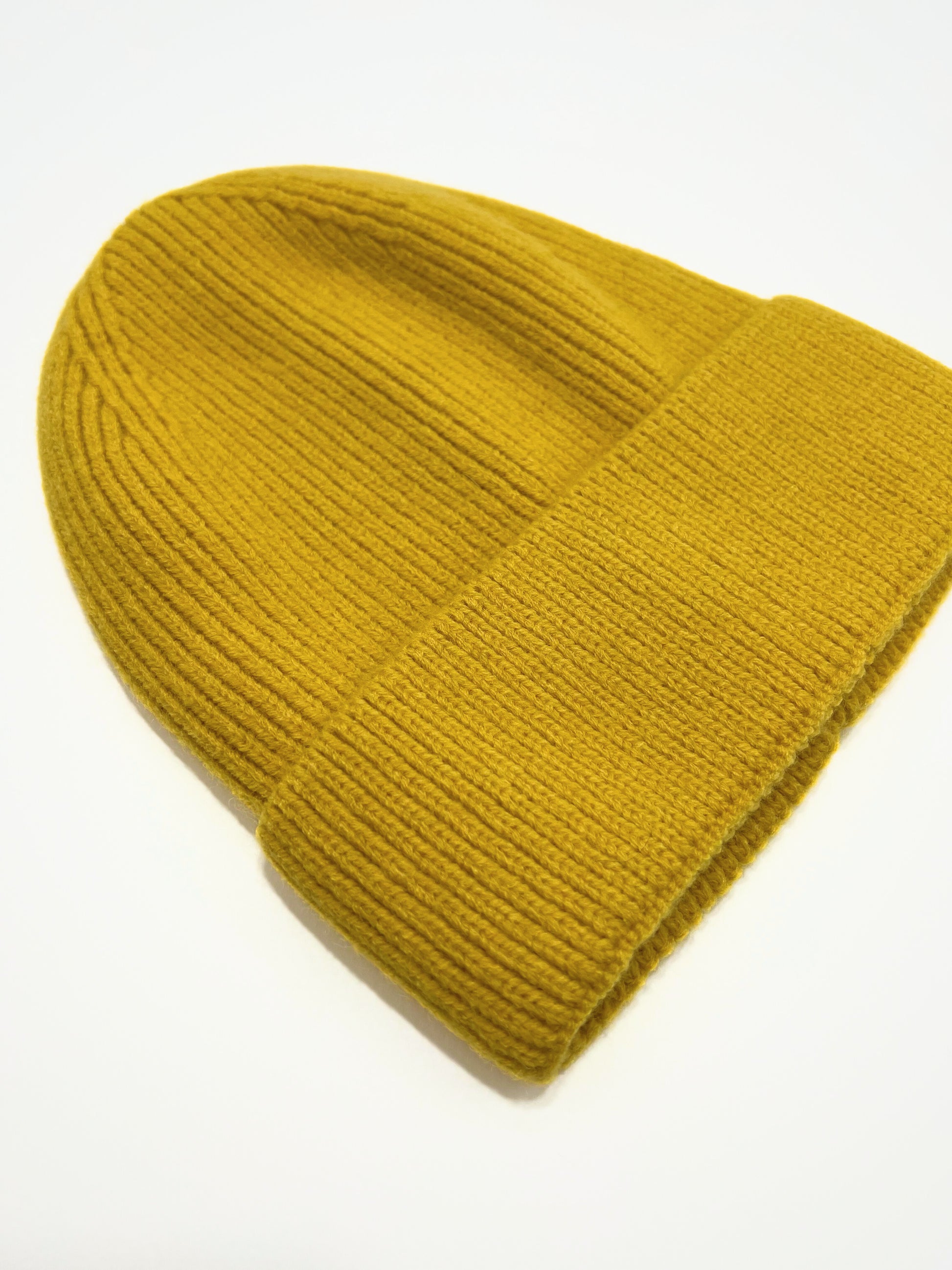 Berretto A Coste Giallo, Ribbed Beanie Yellow