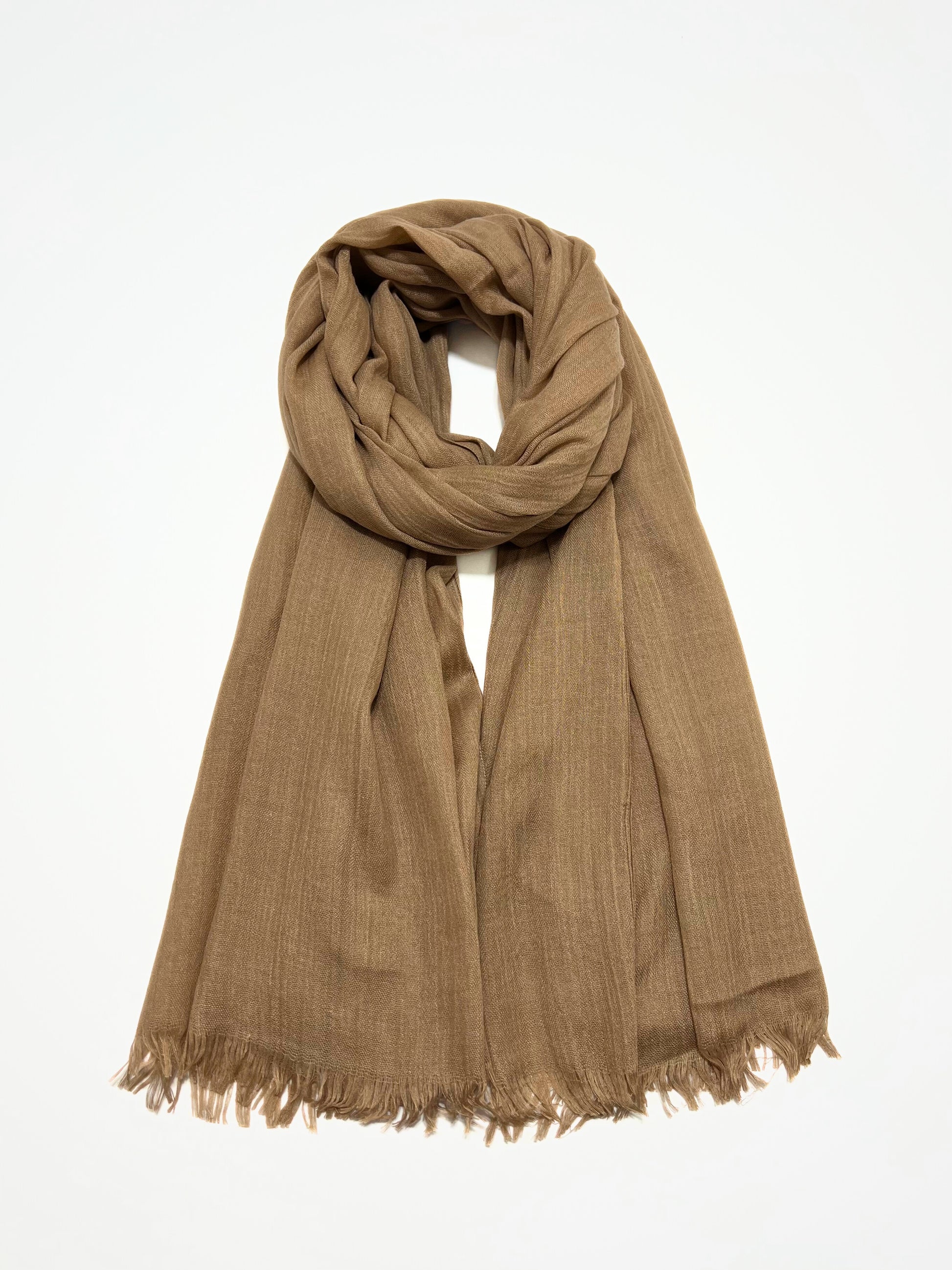 Sciarpa In Viscosa E Modal Morbida Biscotto, Viscose And Modal Scarf Biscuit