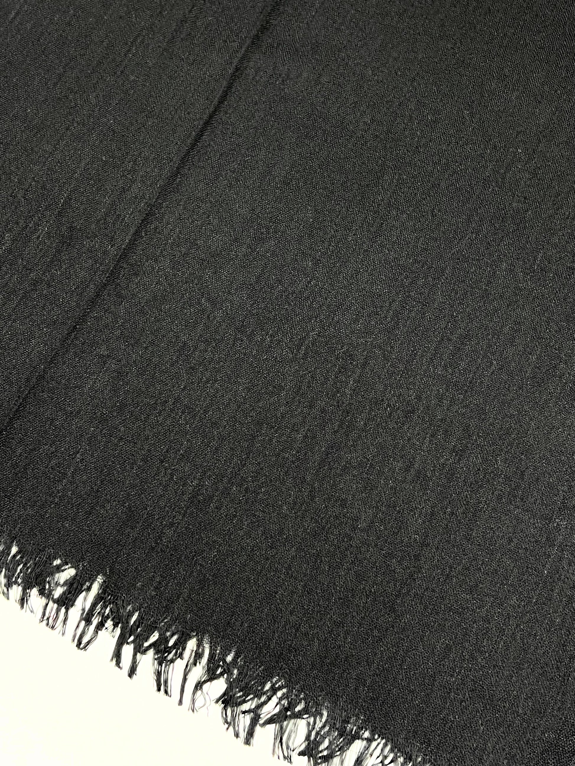 Sciarpa In Viscosa E Modal Nero, Viscose And Modal Scarf Black