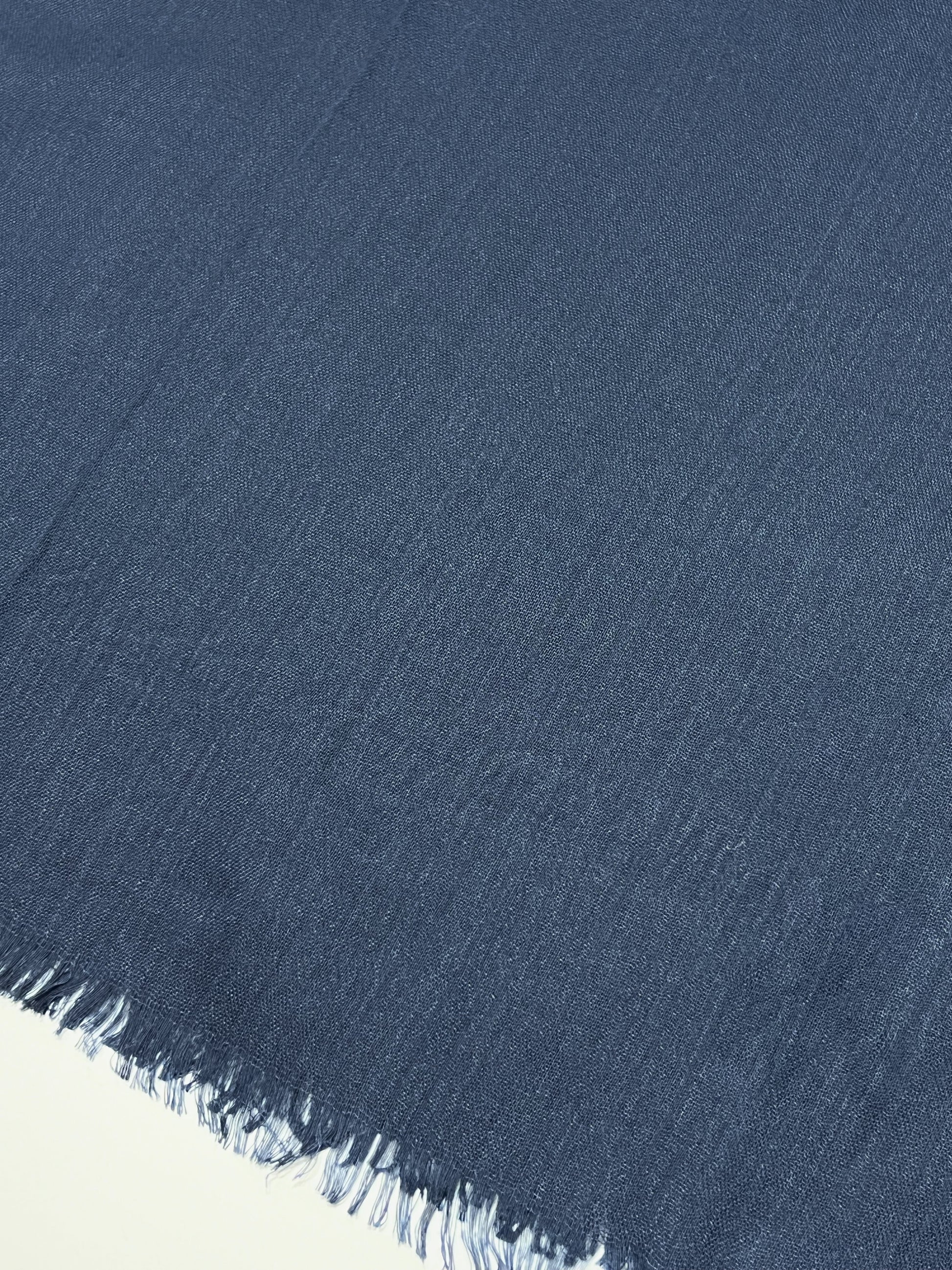 Sciarpa In Viscosa E Modal Blu Marino, Viscose And Modal Scarf Blue Navy