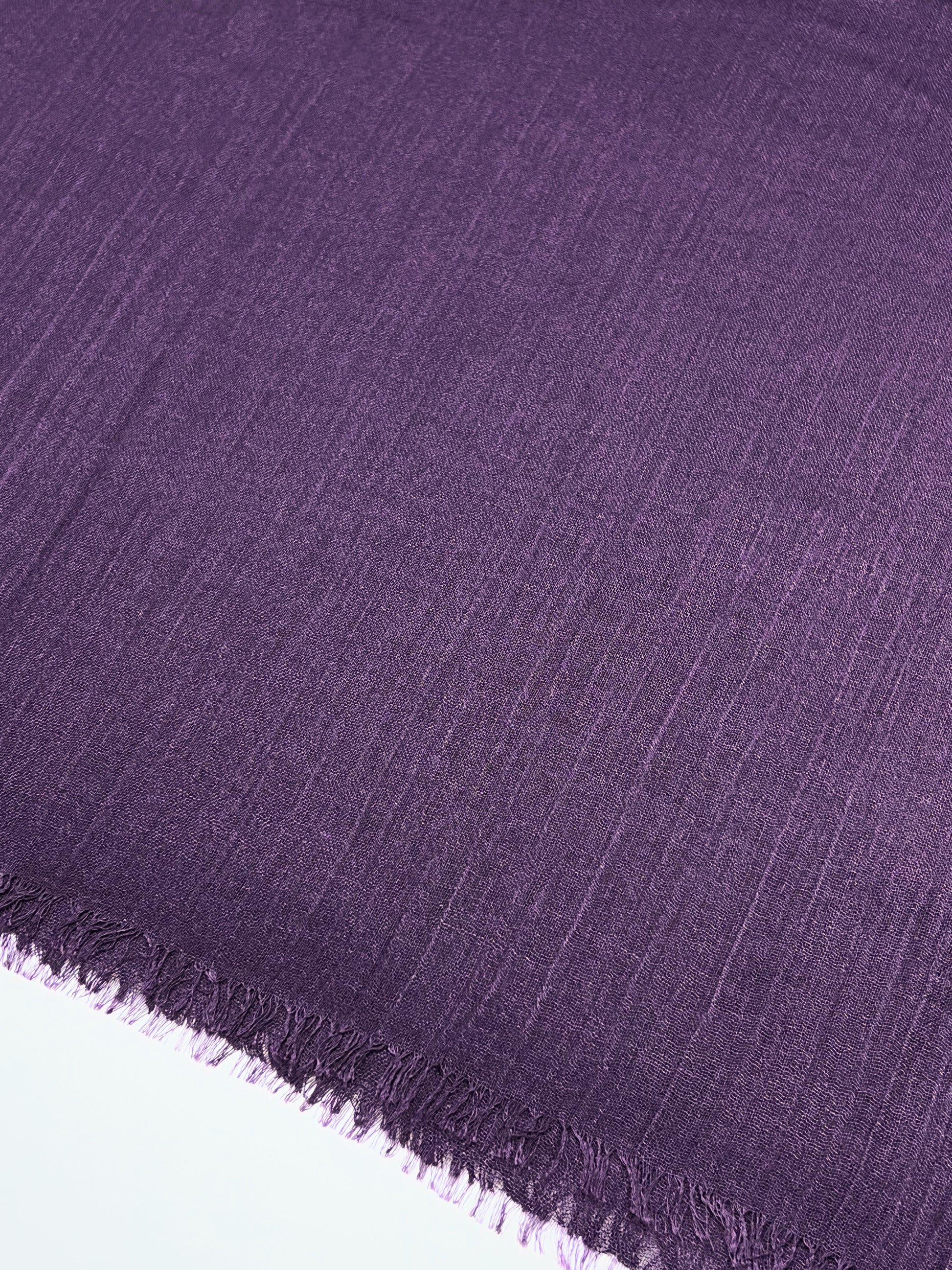 Sciarpa In Viscosa E Modal Viola Prugna, Viscose And Modal Scarf Plum
