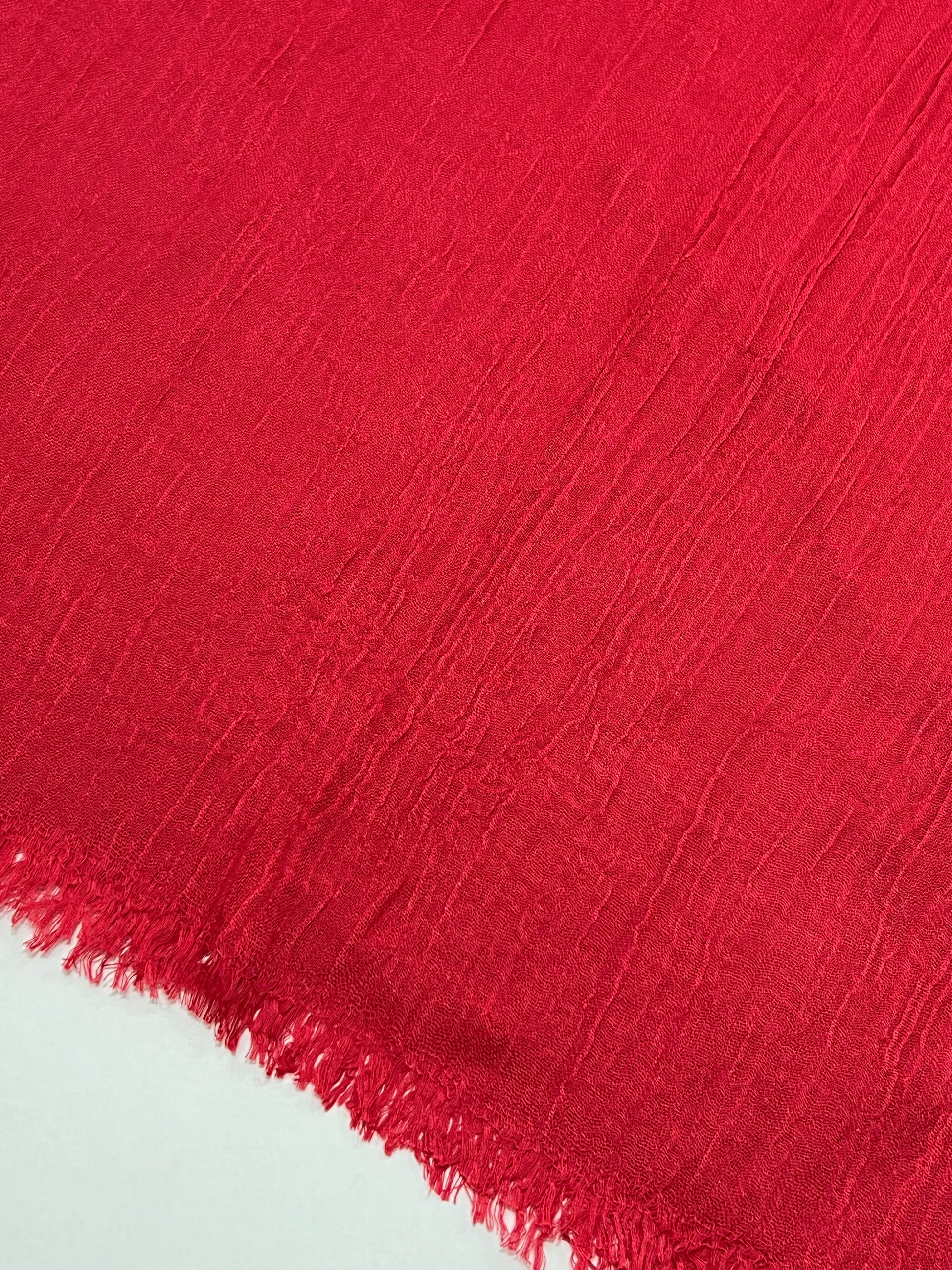 Sciarpa In Viscosa E Modal Rosso, Viscose And Modal Scarf Red