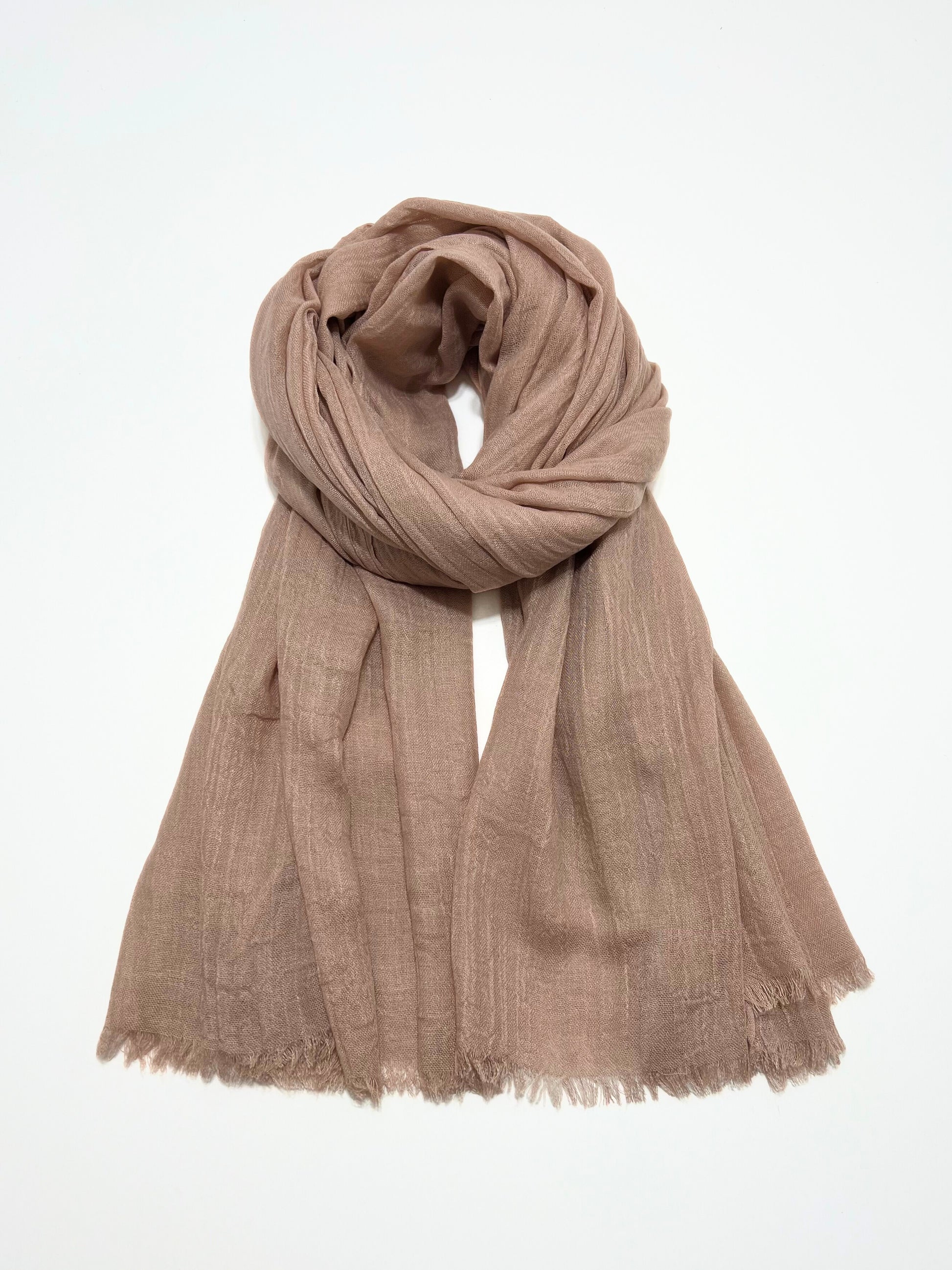 Sciarpa In Viscosa E Modal Rosa Cipria, Viscose And Modal Scarf Powder Pink