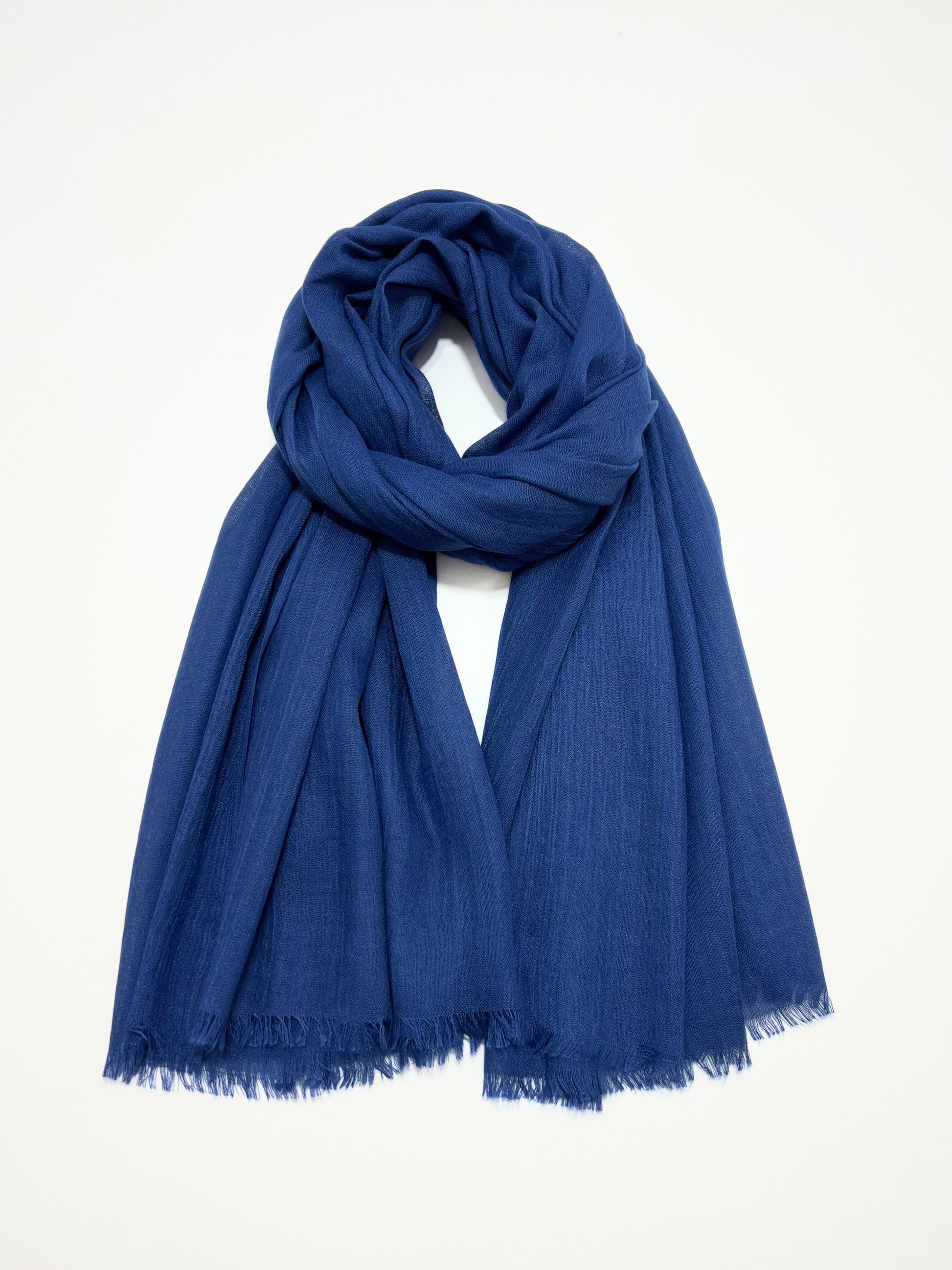 Sciarpa In Viscosa E Modal Blu Acceso, Viscose And Modal Scarf Bright Blue