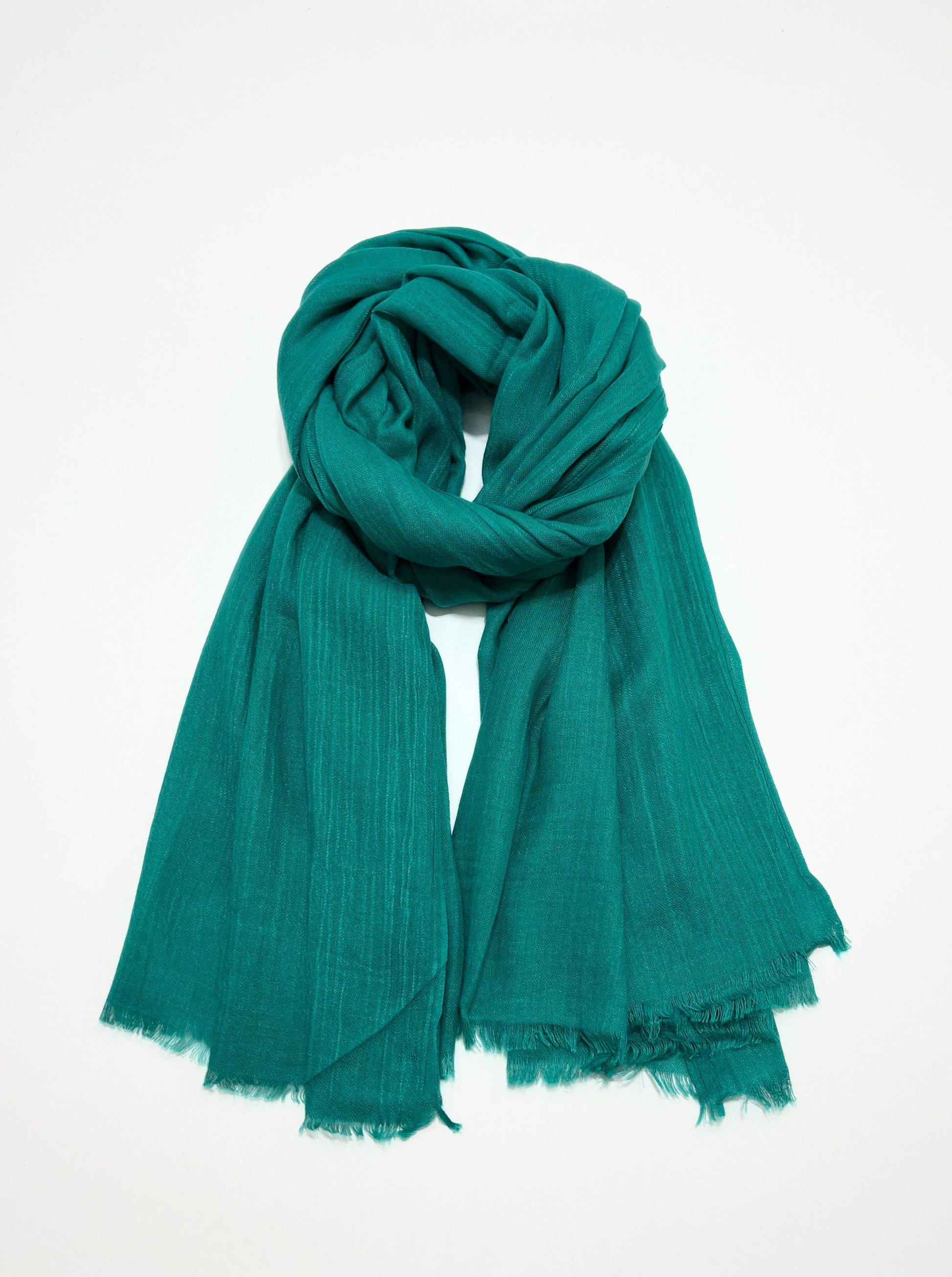 Sciarpa In Viscosa E Modal Verde Persiano, Viscose And Modal Scarf Pastel Persian Green