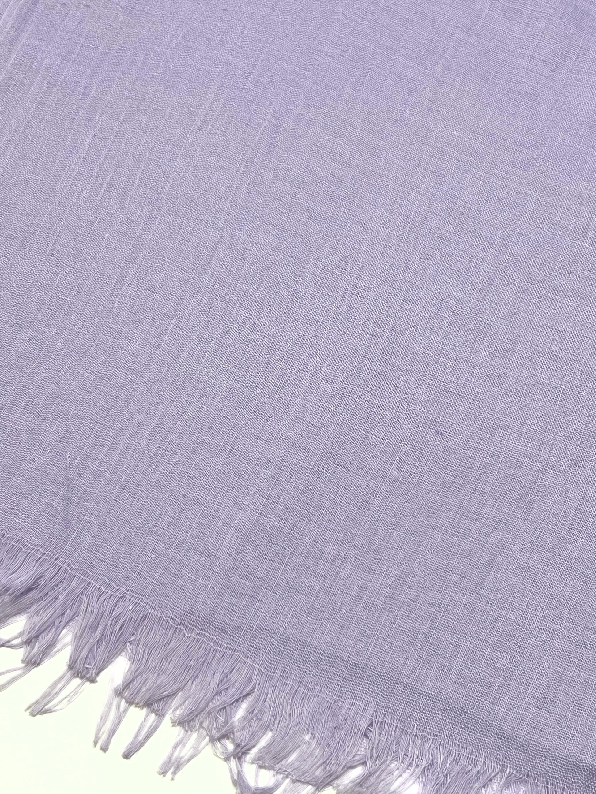 Sciarpa In Viscosa E Modal Lilla Pastello, Viscose And Modal Scarf Pastel Lilac