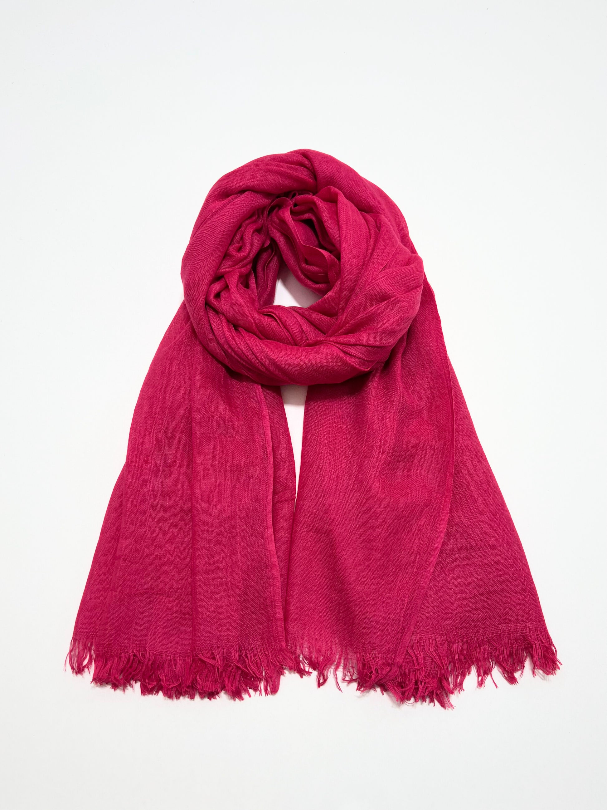 Sciarpa In Viscosa E Modal Magenta, Viscose And Modal Scarf Magenta