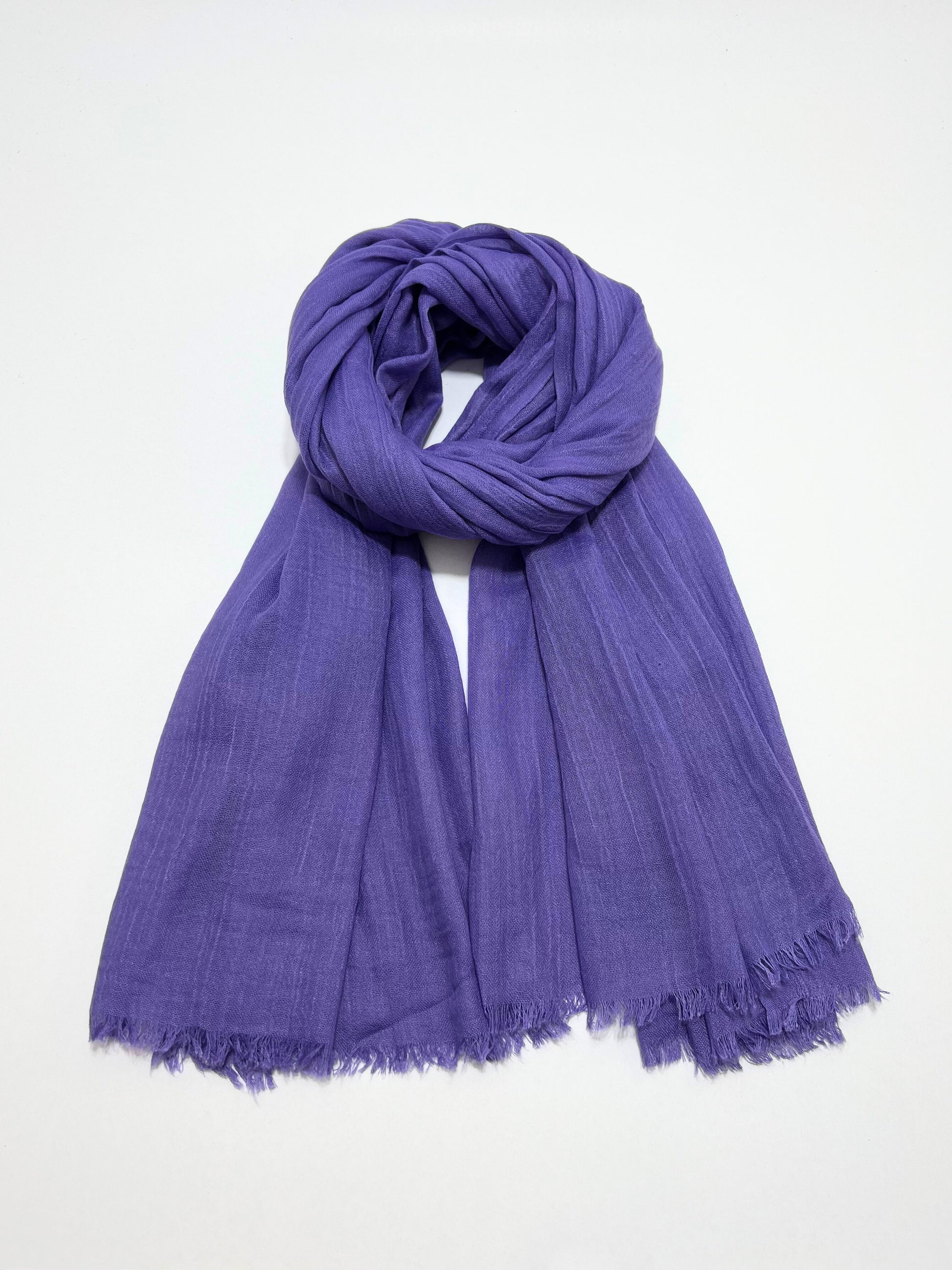 Sciarpa In Viscosa E Modal Violetta, Viscose And Modal Scarf Violet