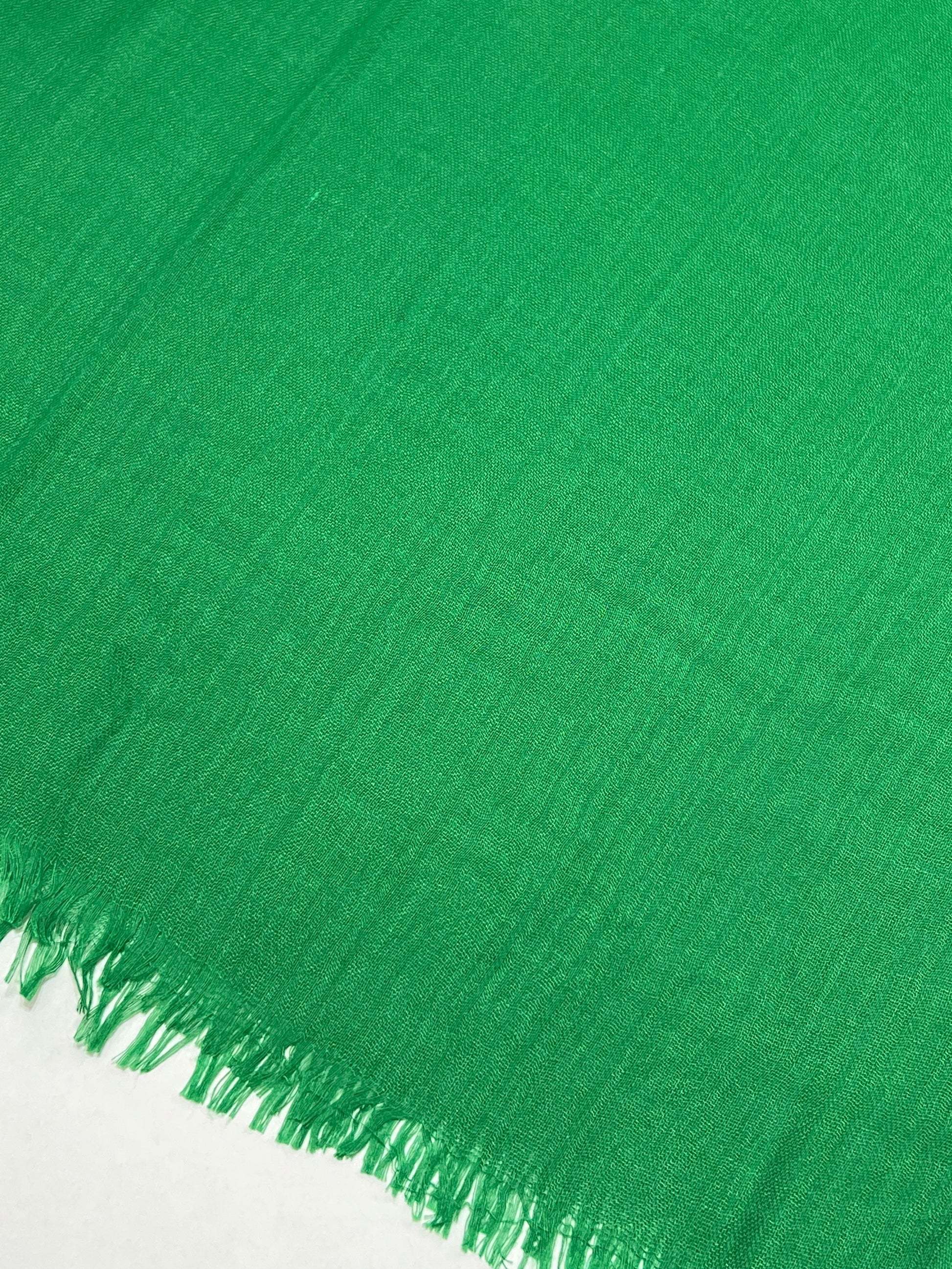 Sciarpa In Viscosa E Modal Verde Erba, Viscose And Modal Scarf Grass Green