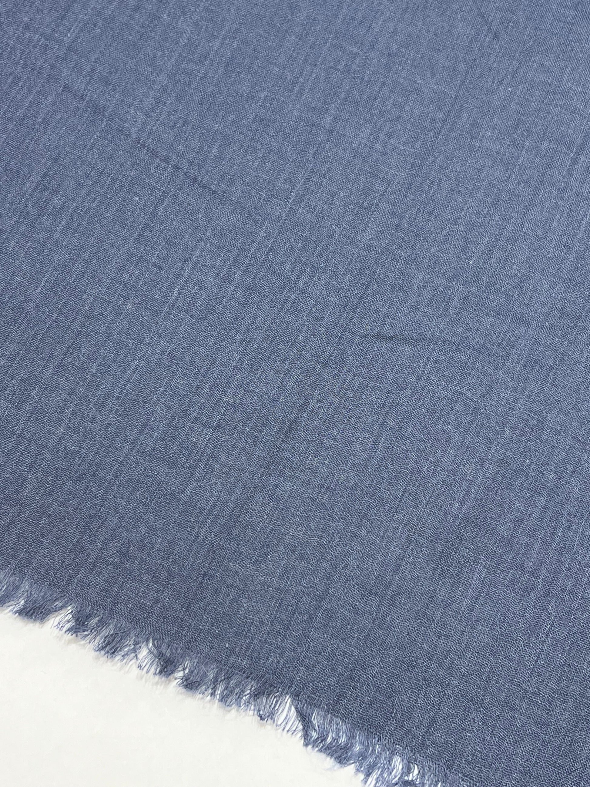 Sciarpa In Viscosa E Moda Blu Grigiastro, Viscose And Modal Scarf Darkening sky