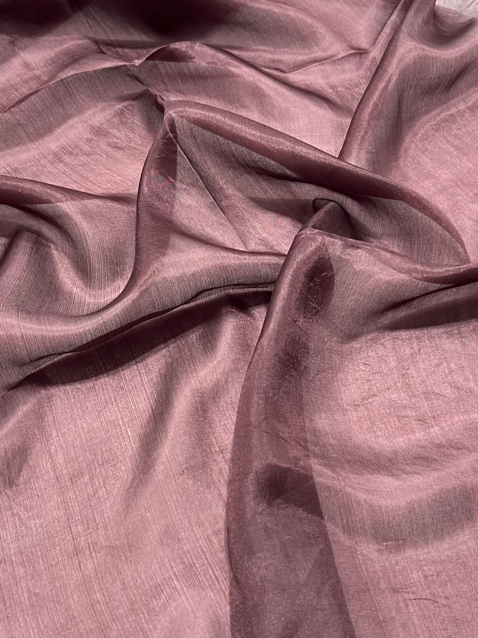 Stola In Pura Seta Marrone, Pure Silk Stole Brown